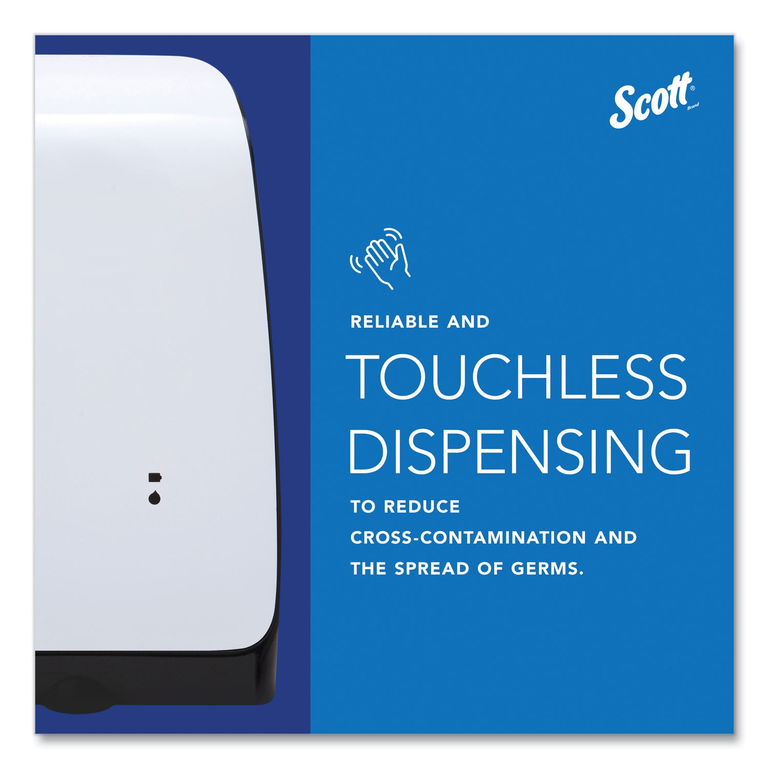 Scott Pro High Capacity Automatic Skin Care Dispenser - Automatic - 1.27 quart Capacity - Support 3 x D Battery - Key Lock, Durable, Touch-free - White - 1 Carton