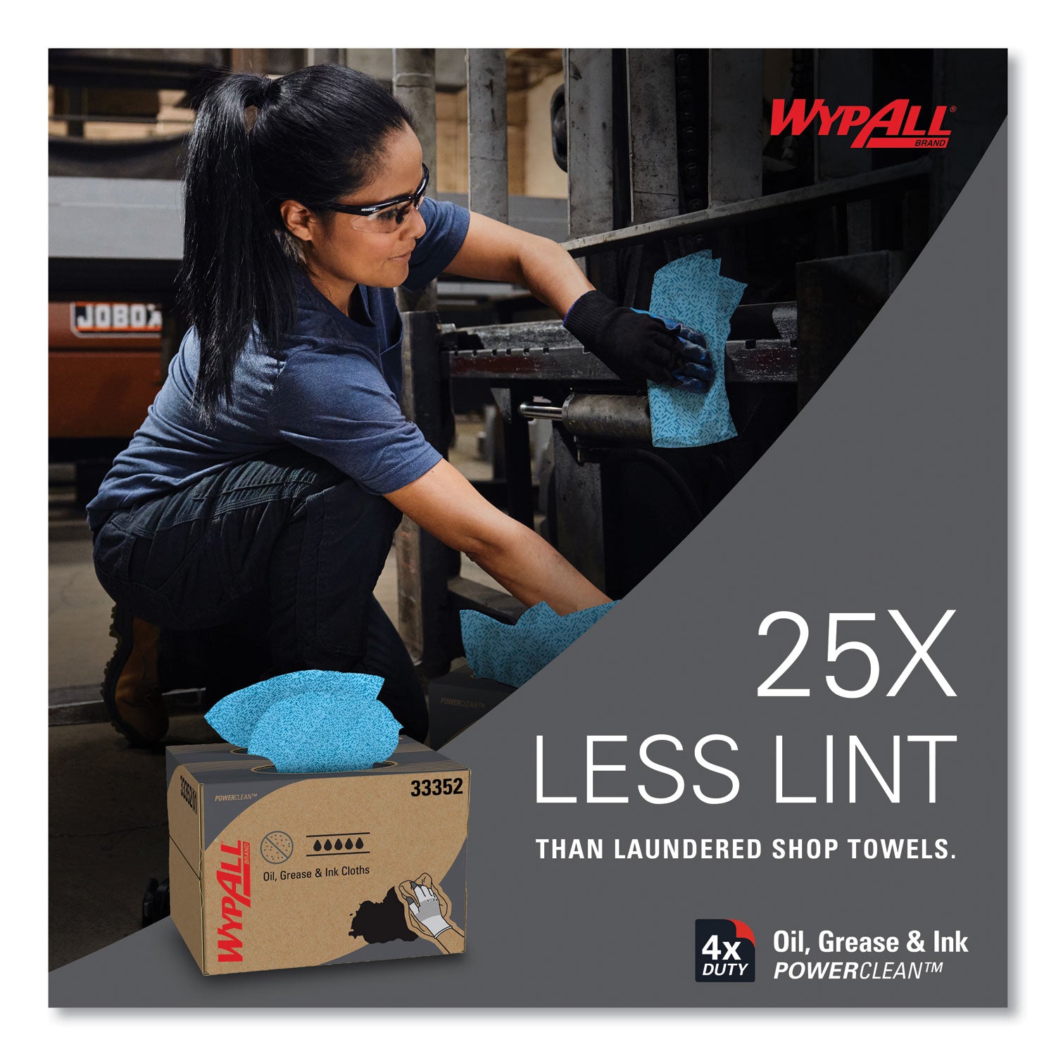 For Industry, Industrial Manufacturing, Oil/Gas - Absorbent, Heavy Duty, Lint-free, Acid-free, Solvent-free - Polypropylene - Blue - 66/Pack - 1 Carton