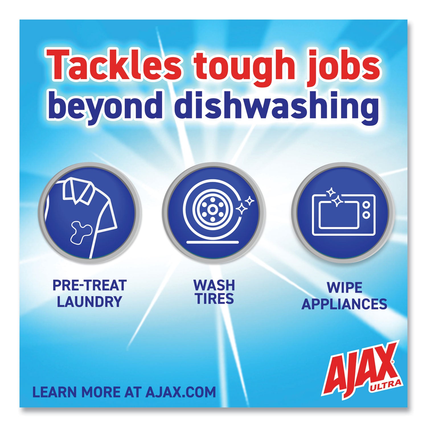 AJAX Triple Action Dish Soap, Orange Scent, 90 fl oz, 1 Each, Phosphate-Free, Kosher-Free