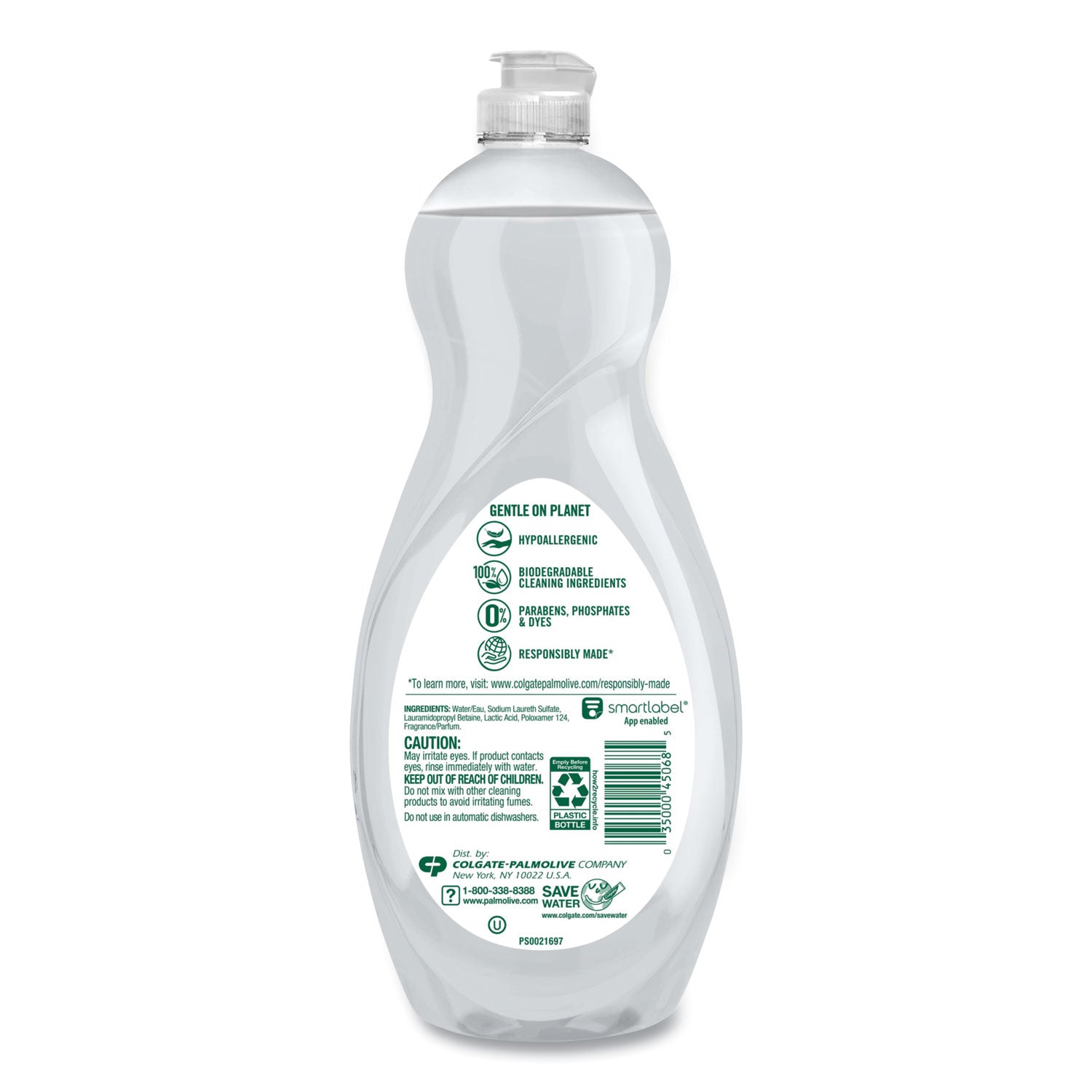 Pure + Clear Dishwashing Liquid, Spring Fresh, 32.5 oz Bottle, 9/Carton