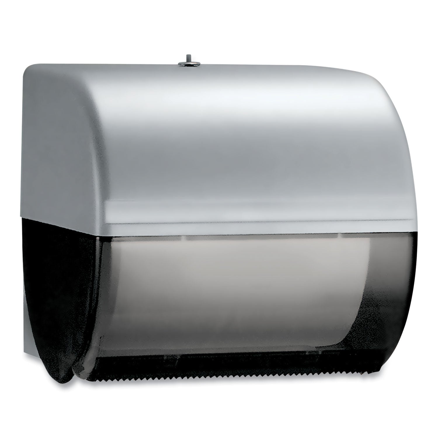 Touchless Dispenser - 10" Height x 10.5" Width x 10" Depth - Plastic - Transparent, Gray - Compact, Locking Cover, Long Lasting - 1 Carton