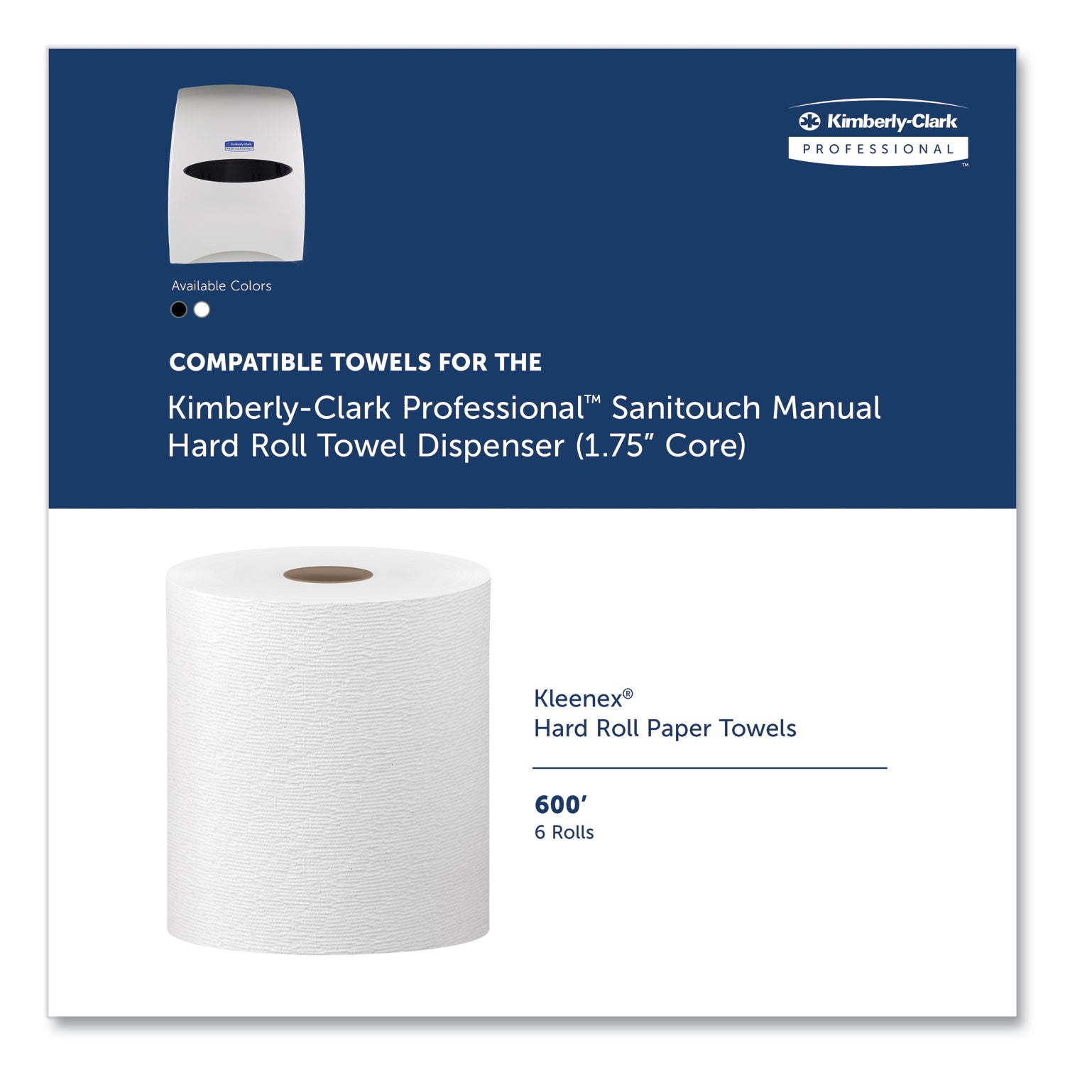 Roll Dispenser - 1 x Roll - 3.50" Roll Diameter - 16.1" Height x 12.6" Width x 10.2" Depth - ABS Plastic - White - Touch-free, Durable - 1 Each