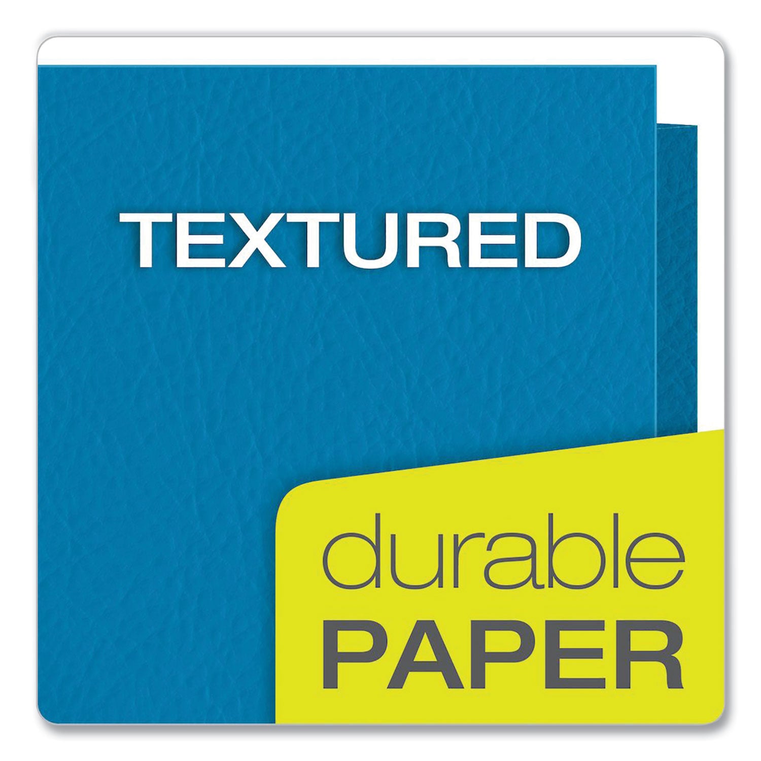 Oxford Letter Recycled Pocket Folder - 8 1/2" x 11" - 100 Sheets Capacity - 2 Internal Pocket(s) - Leatherette - Light Blue - Turned Edge - 10% Recycled - 25 / Box