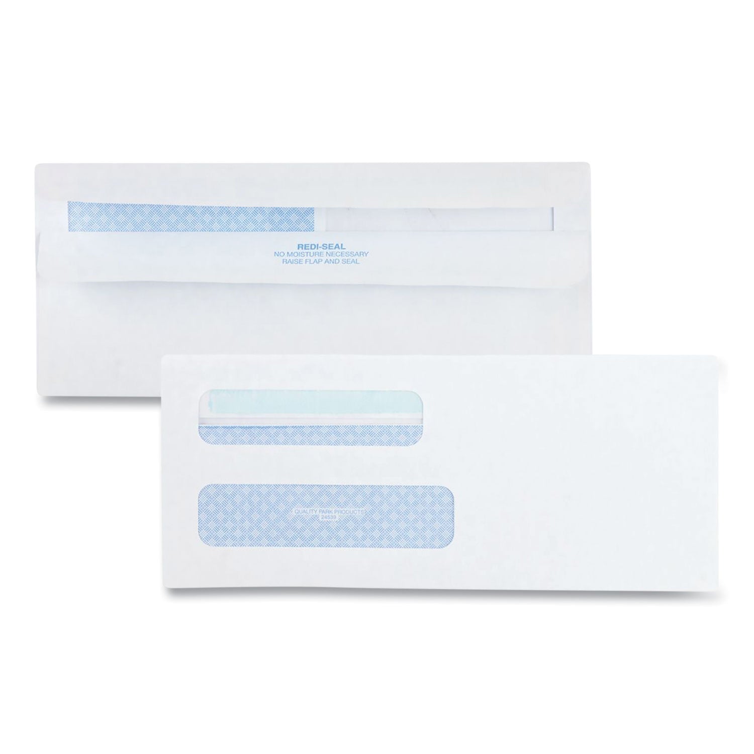 Double Window - #8 5/8 - 3 5/8" Width x 8 5/8" Length - 24 lb - Self-sealing - White - Wove - 500 / Box
