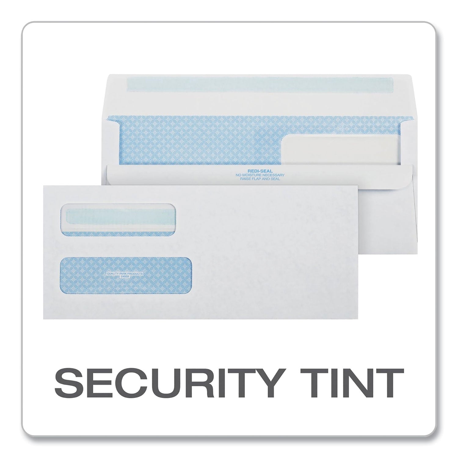 Security - #10 - 4 1/8" Width x 9 1/2" Length - 24 lb - Gummed - White - Wove - 500 / Box