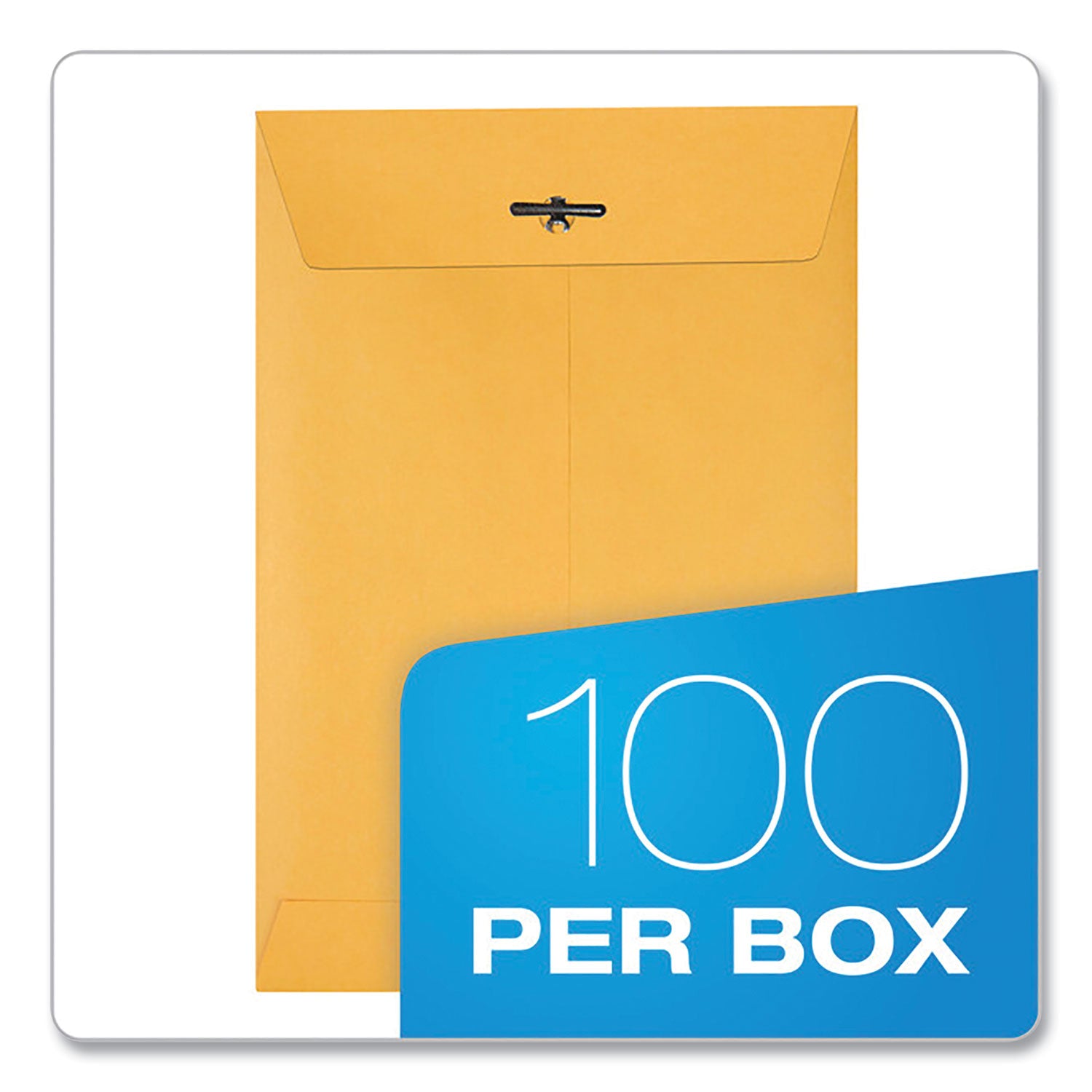 Clasp - #63 - 6 1/2" Width x 9 1/2" Length - 28 lb - Gummed - Kraft - Kraft - 100 / Box