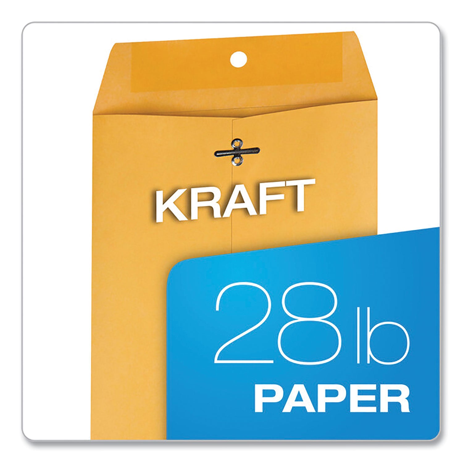Clasp - #63 - 6 1/2" Width x 9 1/2" Length - 28 lb - Gummed - Kraft - Kraft - 100 / Box