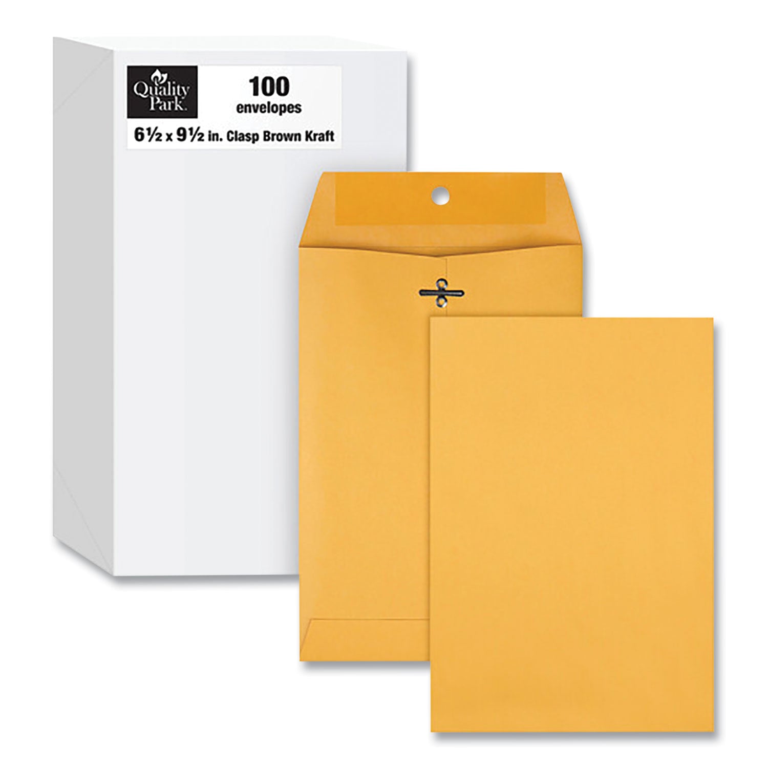 Clasp - #63 - 6 1/2" Width x 9 1/2" Length - 28 lb - Gummed - Kraft - Kraft - 100 / Box