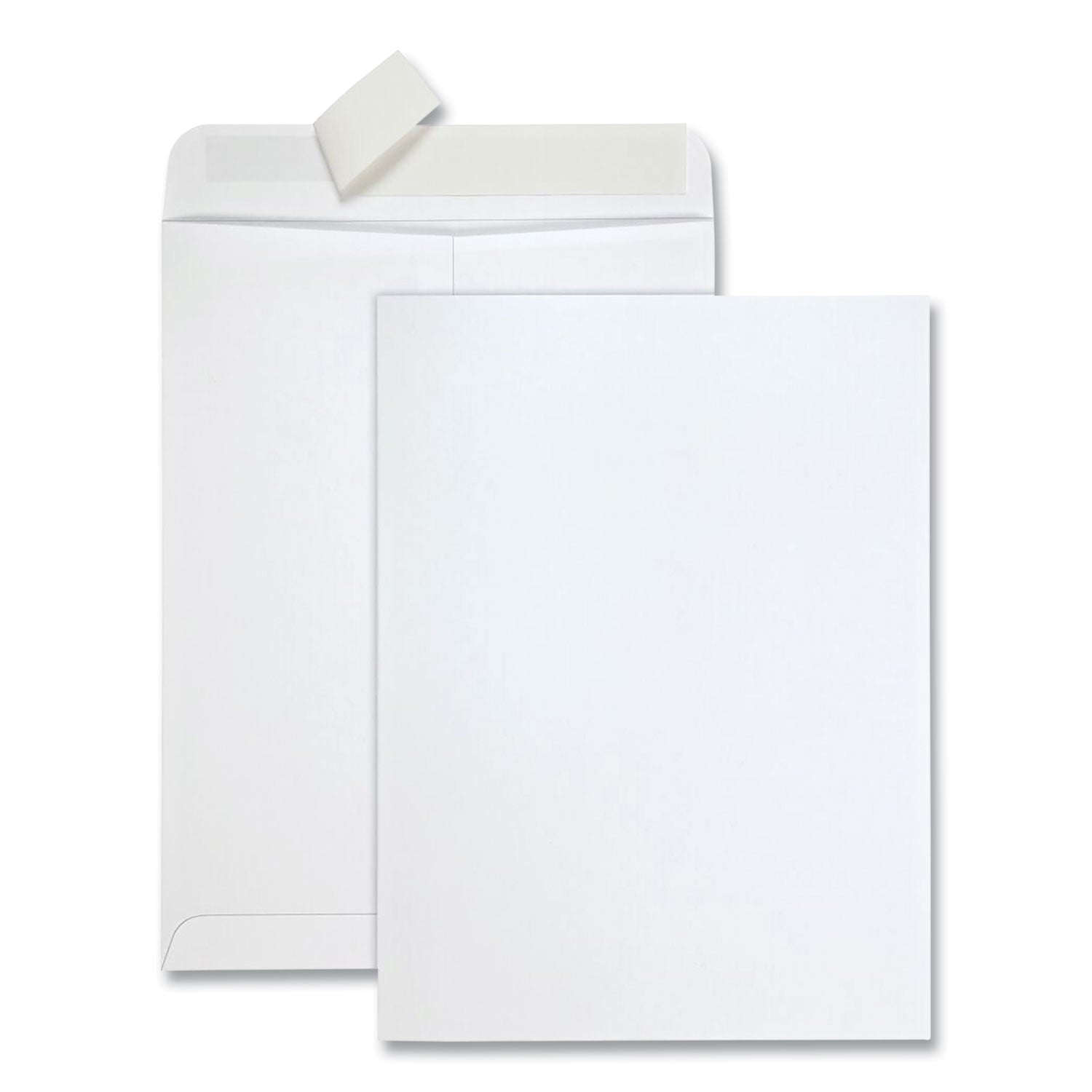 Quality Park 9 x 12 Catalog Envelopes with Redi-Strip&reg; Closure - Catalog - #10 1/2 - 9" Width x 12" Length - 28 lb - Peel & Seal - White - Wove - 100 / Box