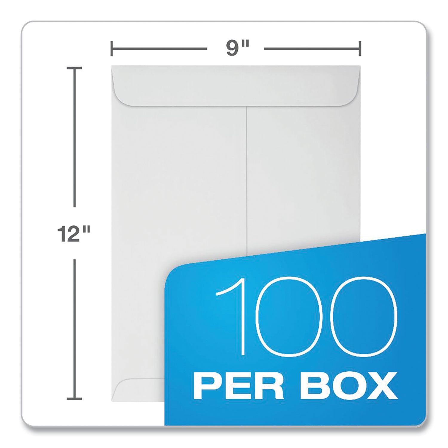 Quality Park 9 x 12 Catalog Envelopes with Redi-Strip&reg; Closure - Catalog - #10 1/2 - 9" Width x 12" Length - 28 lb - Peel & Seal - White - Wove - 100 / Box