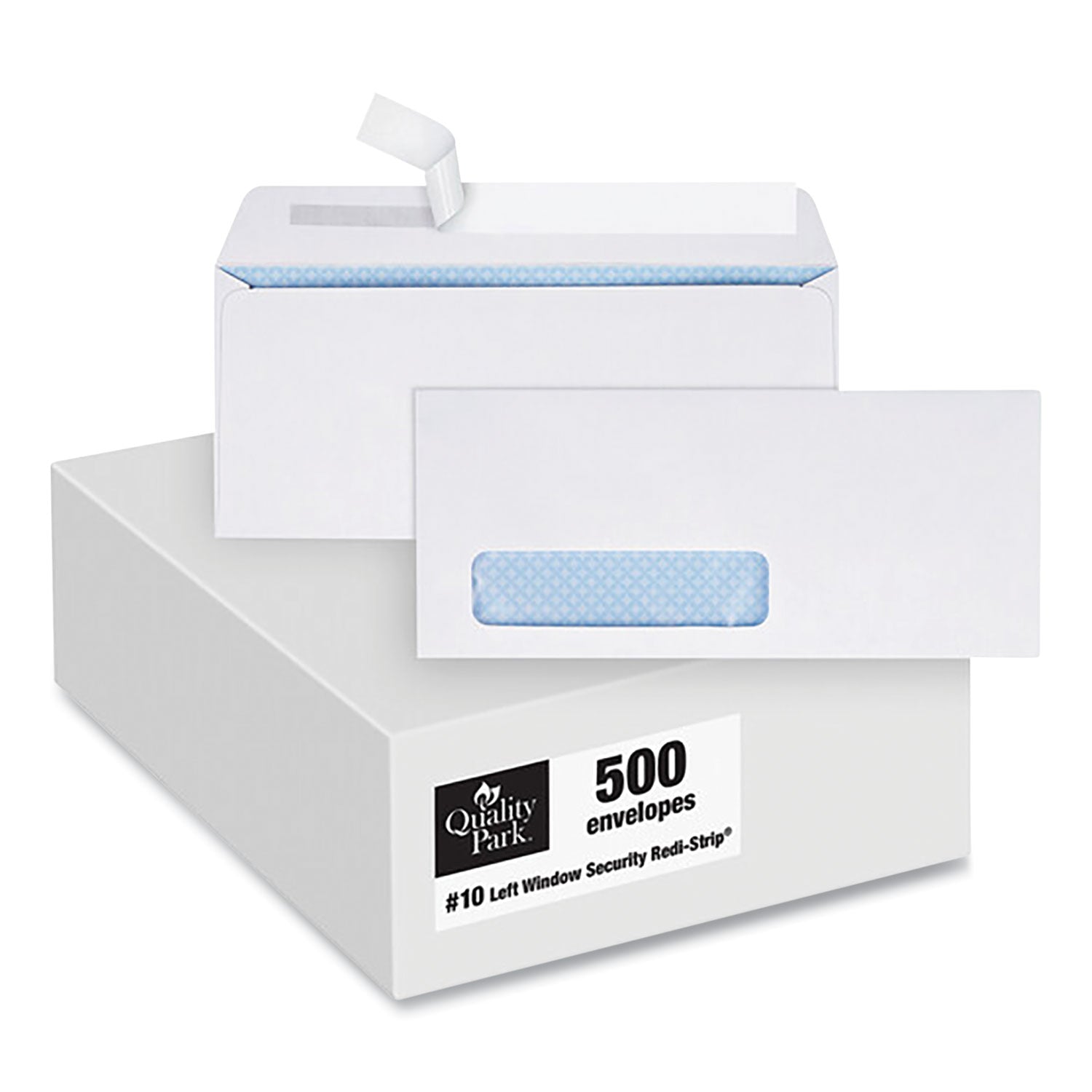 Single Window - #10 - 4 1/8" Width x 9 1/2" Length - 24 lb - Self-sealing - White - Wove - 500 / Box