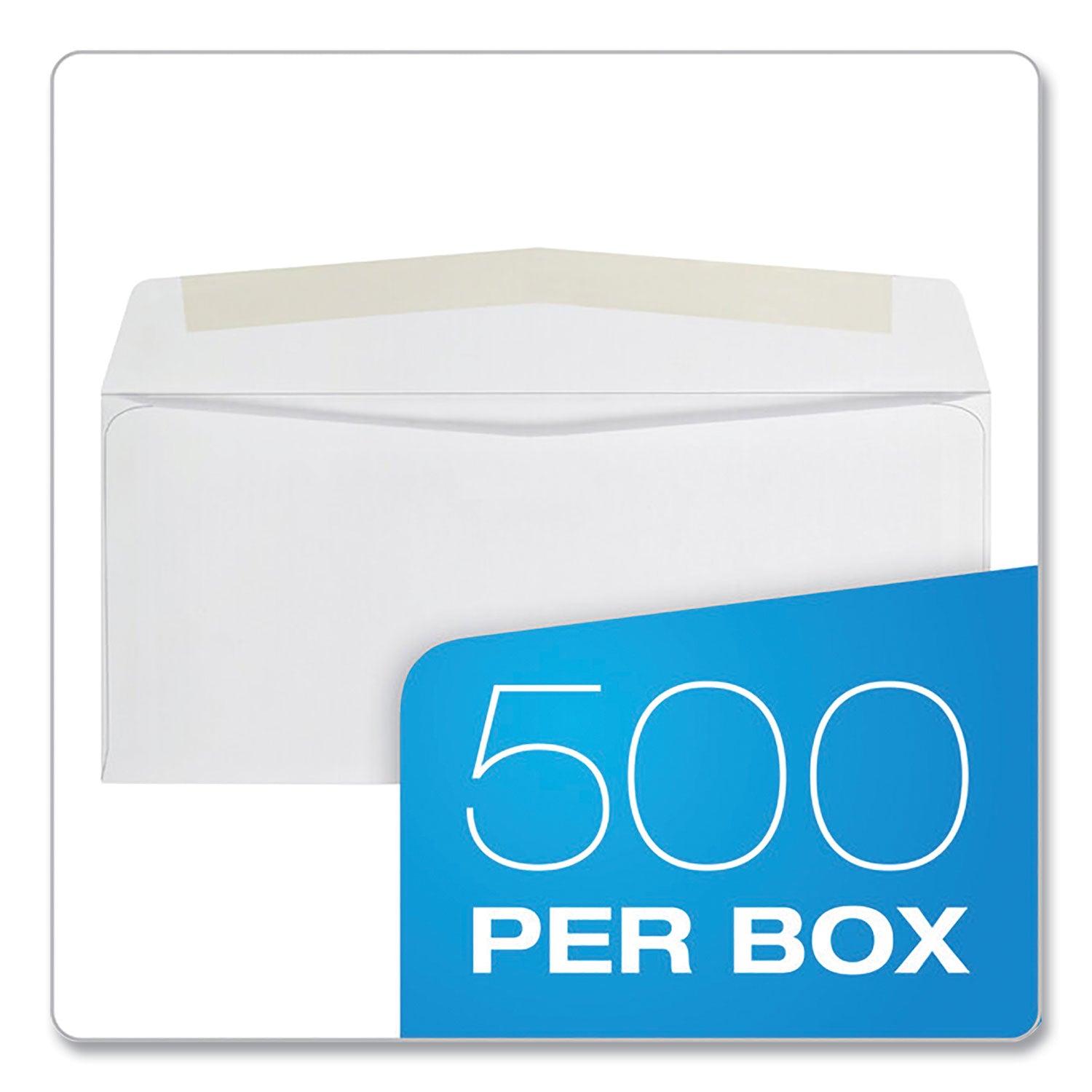 Business - #10 - 4 1/8" Width x 9 1/2" Length - 24 lb - Gummed - White - Wove - 500 / Box