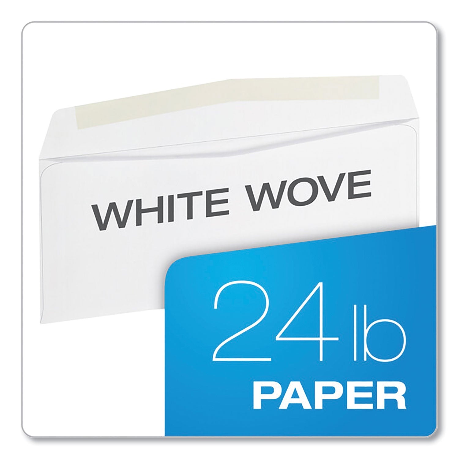 Business - #10 - 4 1/8" Width x 9 1/2" Length - 24 lb - Gummed - White - Wove - 500 / Box