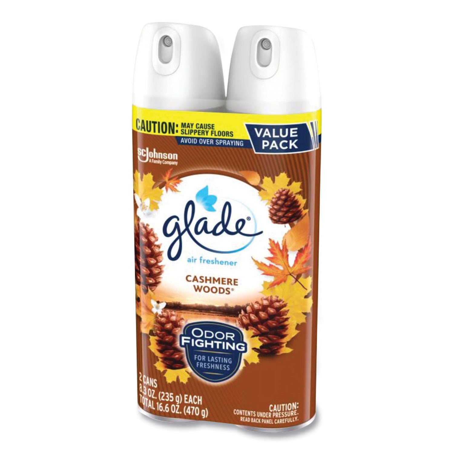 Glade Soft Mist Air Freshener Spray - Aerosol - 8.3 fl oz (0.3 quart) - Cashmere Woods - Paraben-free, Odor Neutralizer, Phthalate-free, Long Lasting - 2 / Pack
