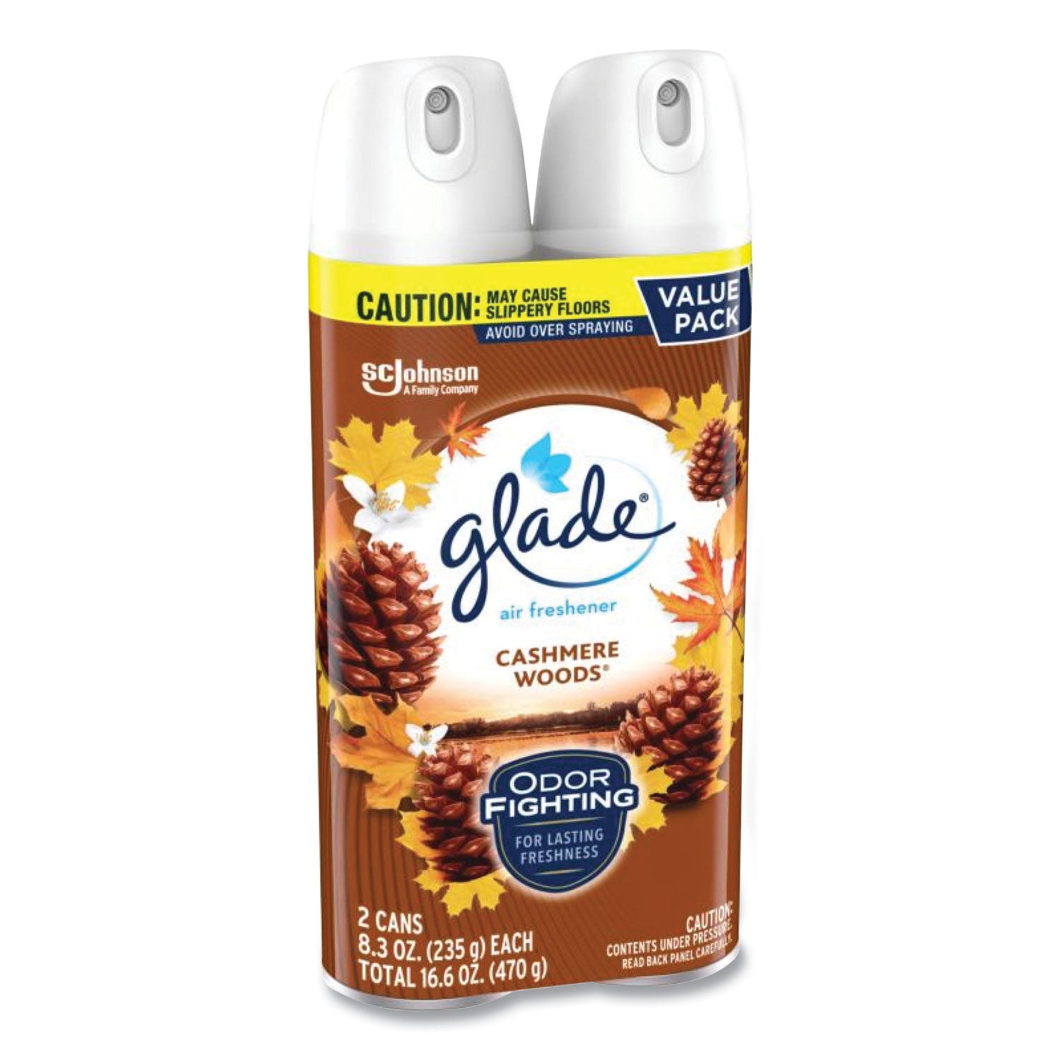 Glade Soft Mist Air Freshener Spray - Aerosol - 8.3 fl oz (0.3 quart) - Cashmere Woods - Paraben-free, Odor Neutralizer, Phthalate-free, Long Lasting - 2 / Pack