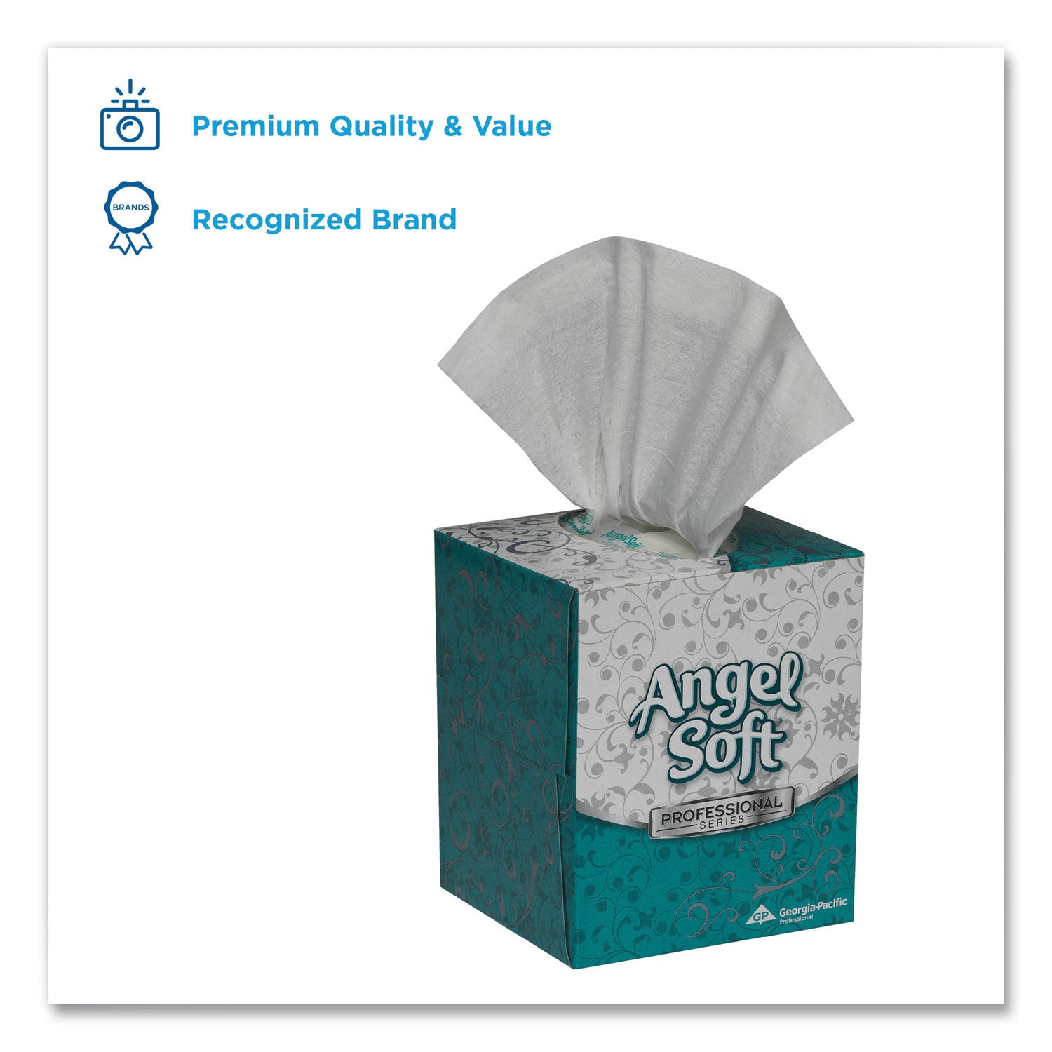 Premium Facial Tissue In Cube Box, 2-Ply, White, 96 Sheets/box, 36 Boxes/carton