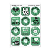 Pickleball DILL-ight, Dill Pickle Scent Scratch 'n Sniff Stinky Stickers®, Pack of 48
