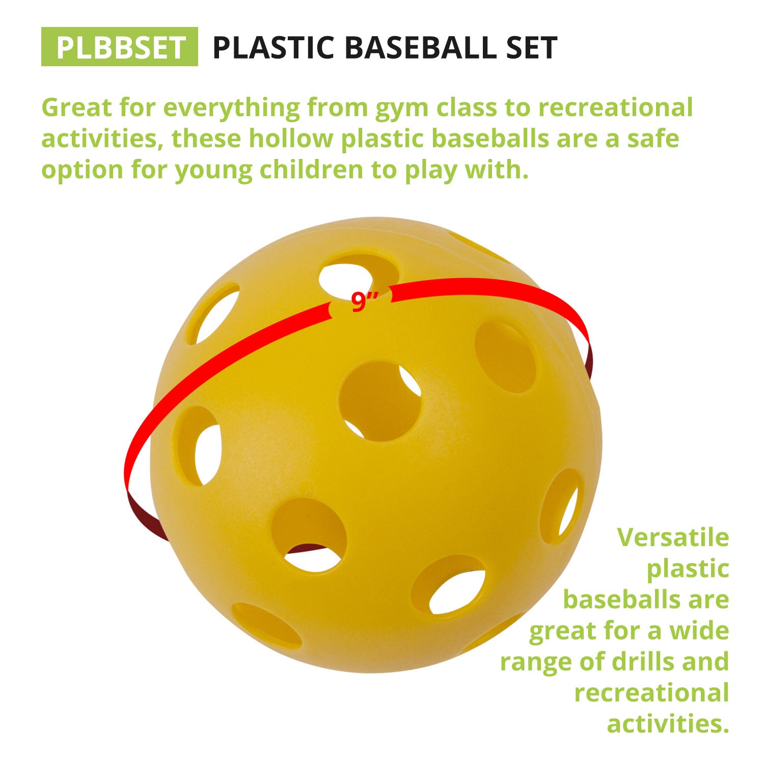 Plastic Baseballs, Set of 6
