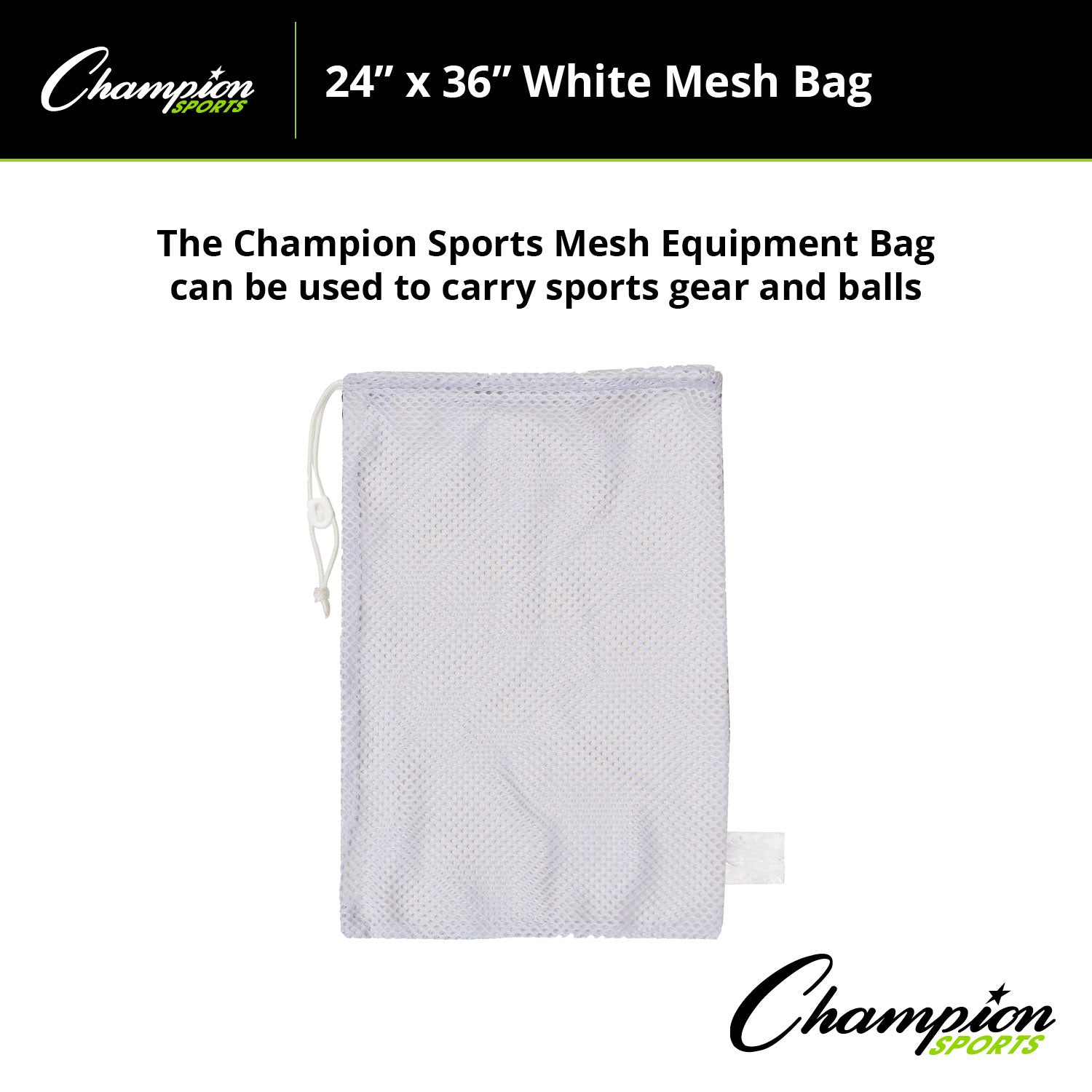 Equipment Bag, Mesh, 24" x 36", White
