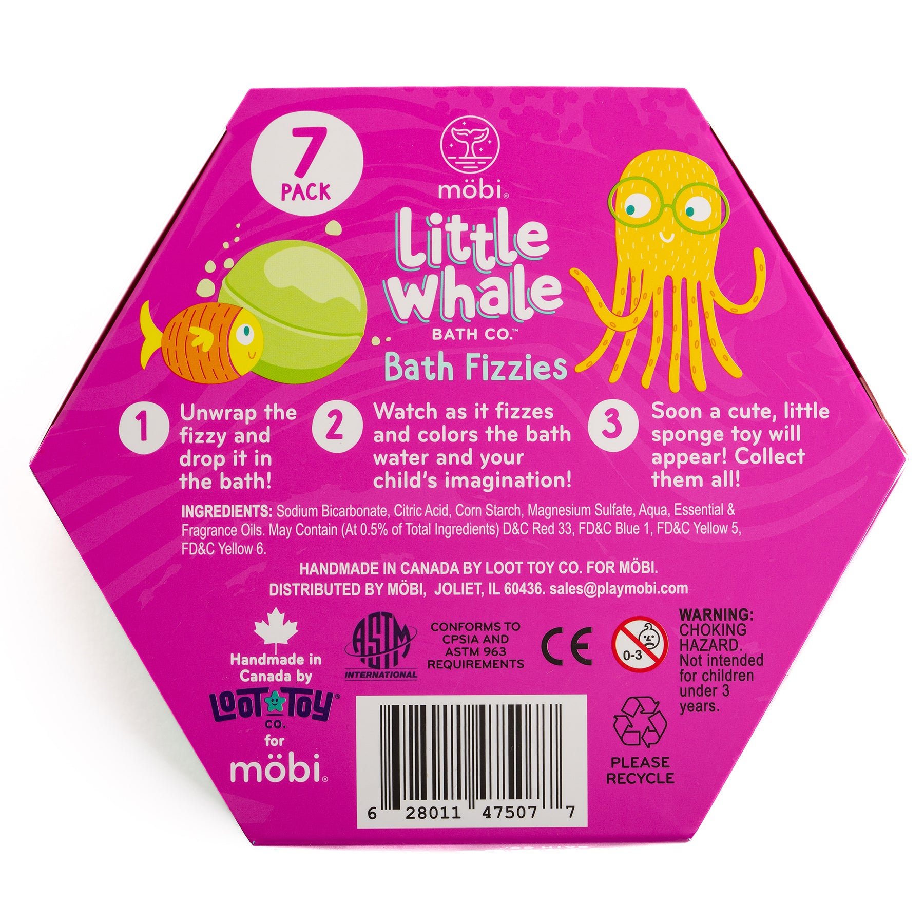 Bath Fizzies, Pack of 7