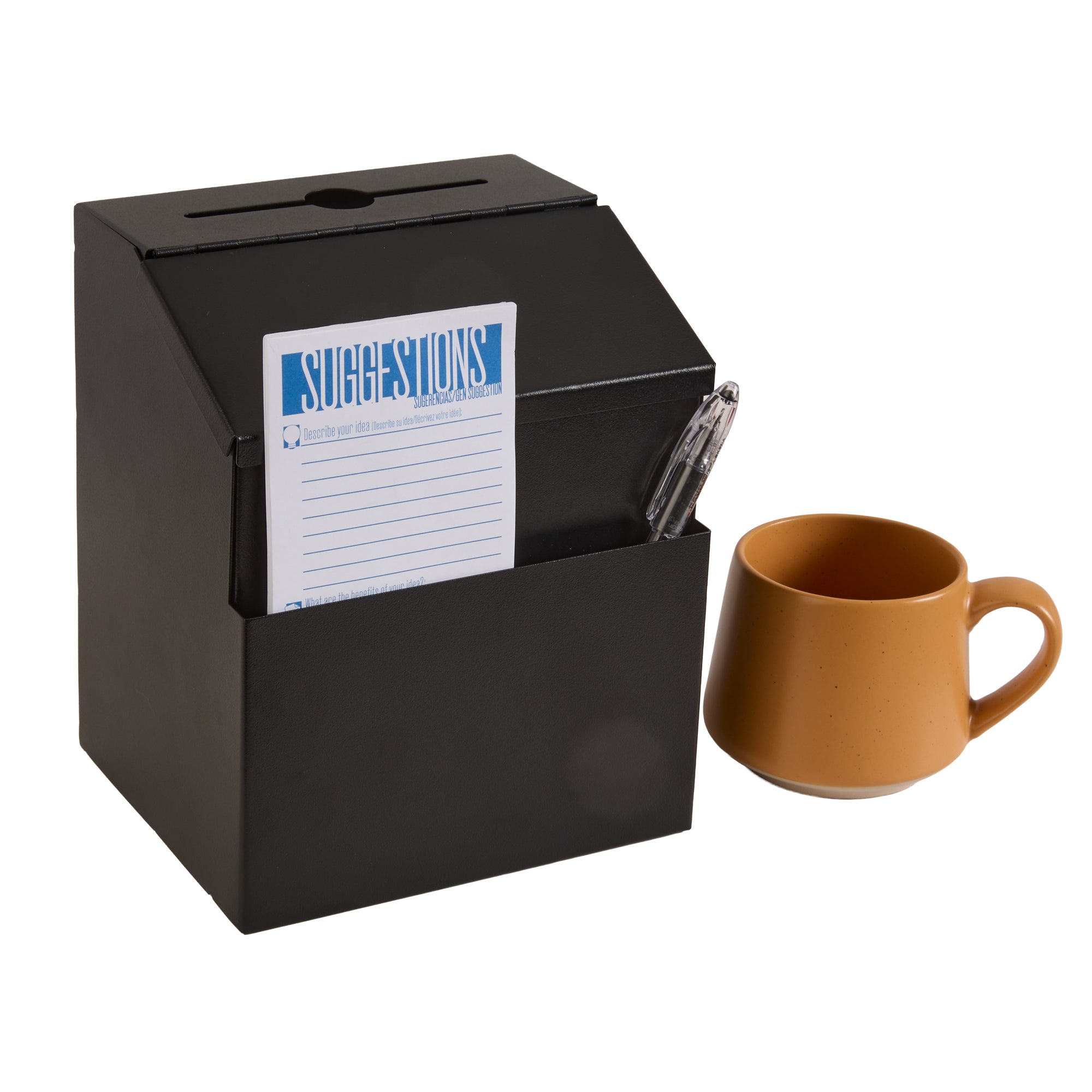 Suggestion Box Steel Blk