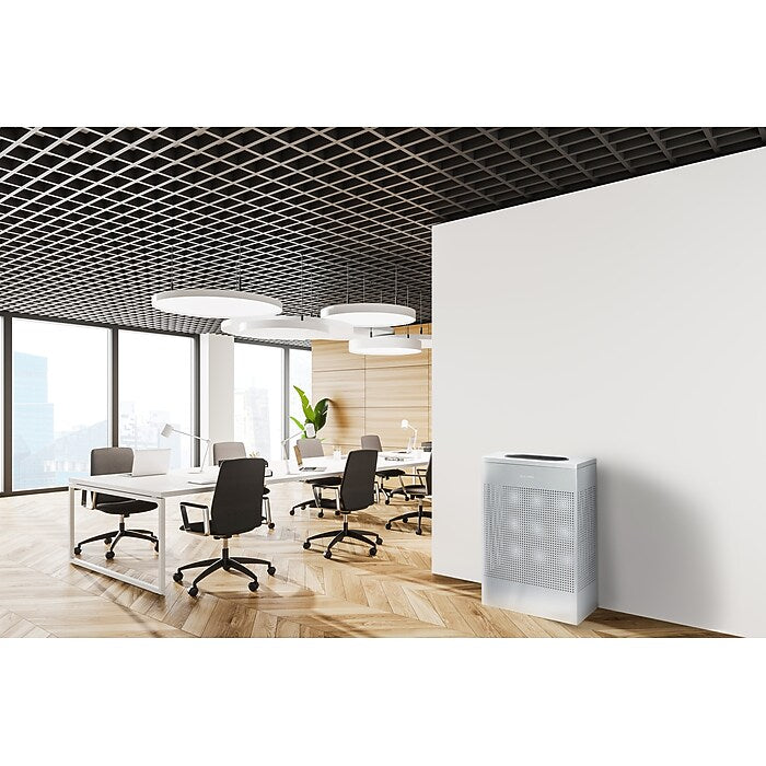 13 Gallon Stainless Steel Square Perforated Decorative Waste Receptacle