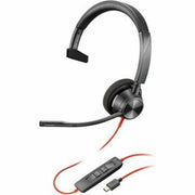 Poly Blackwire 3310 Monaural USB-C Headset + USBC/A Adapter