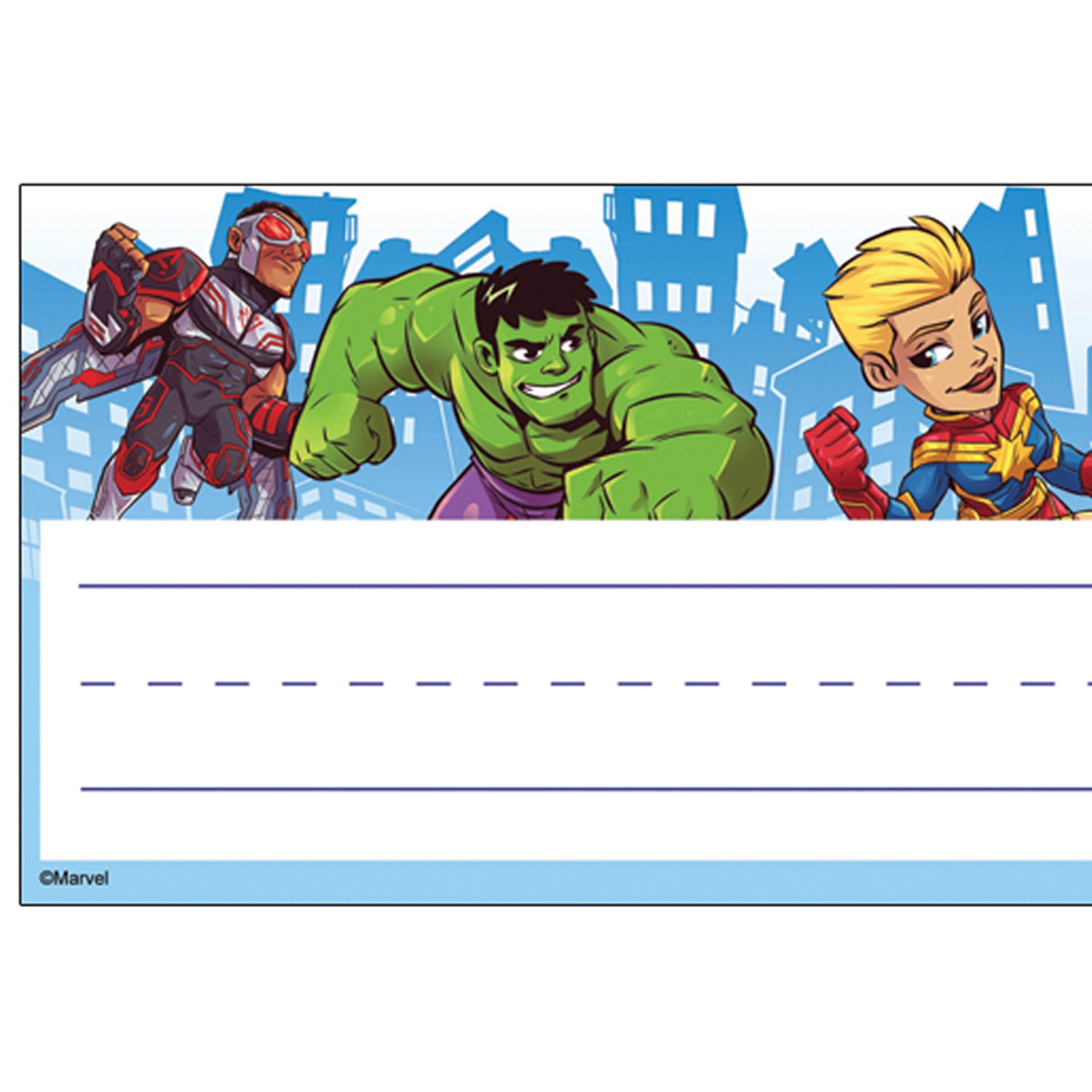 Marvel™ Super Hero Self-Adhesive Name Plates, Pack of 36