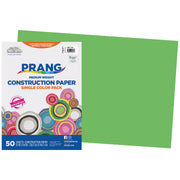 Construction Paper, Medium Weight, Bright Green, 12" x 18", 50 Sheets