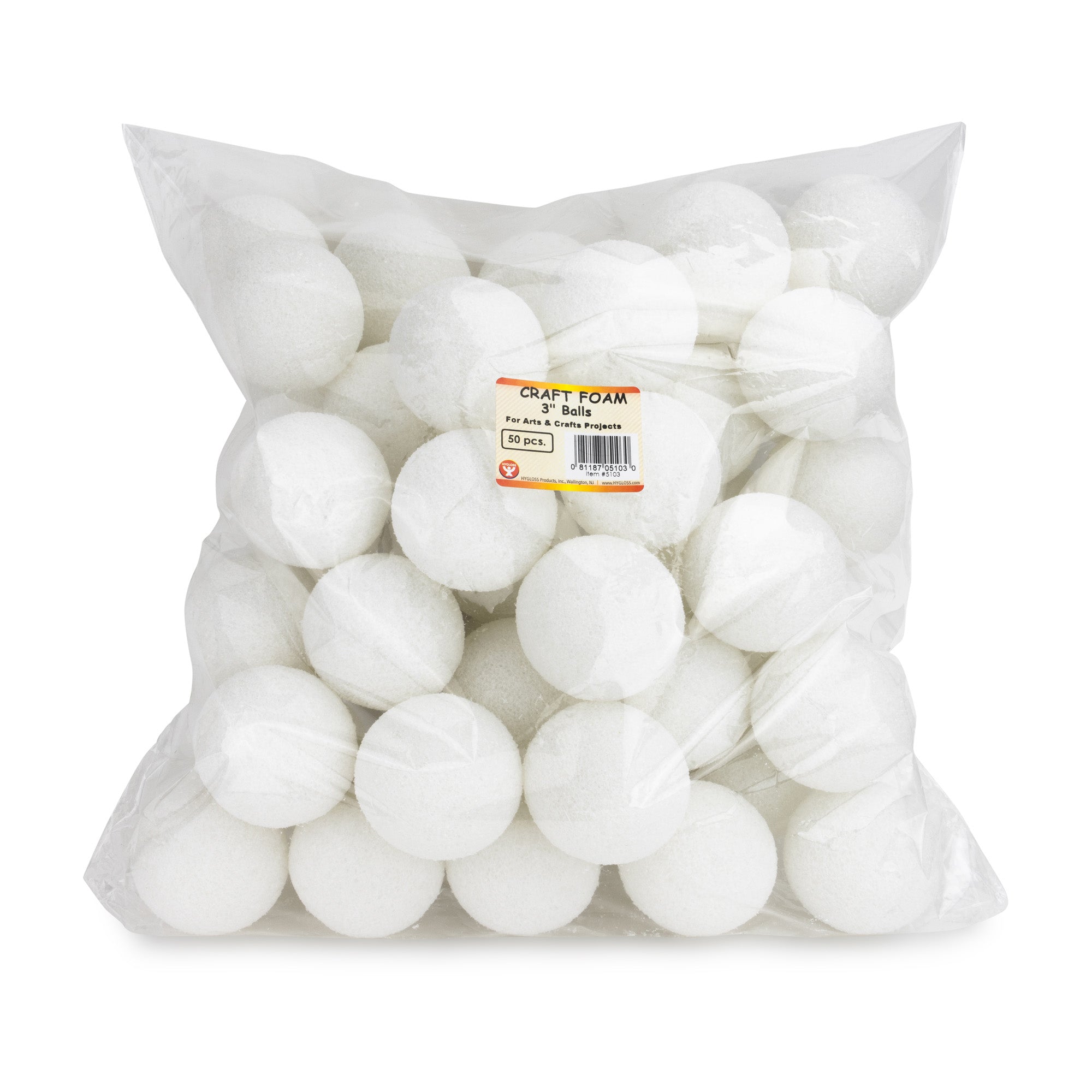 Hygloss Foam Bulk Pack - 50 of 3" Balls