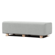 Jaxx Caya 4-in-1 Large Bed Bench, Giant Ottoman, Dining Bench, and Yoga and Massage Platform, King, Boucle Silver