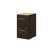 Bush Business Furniture Office 500 16W 2 Drawer File Cabinet in Black Walnut - Assembled - 15.75" Width x 20.35" Depth x 28.84" Height
