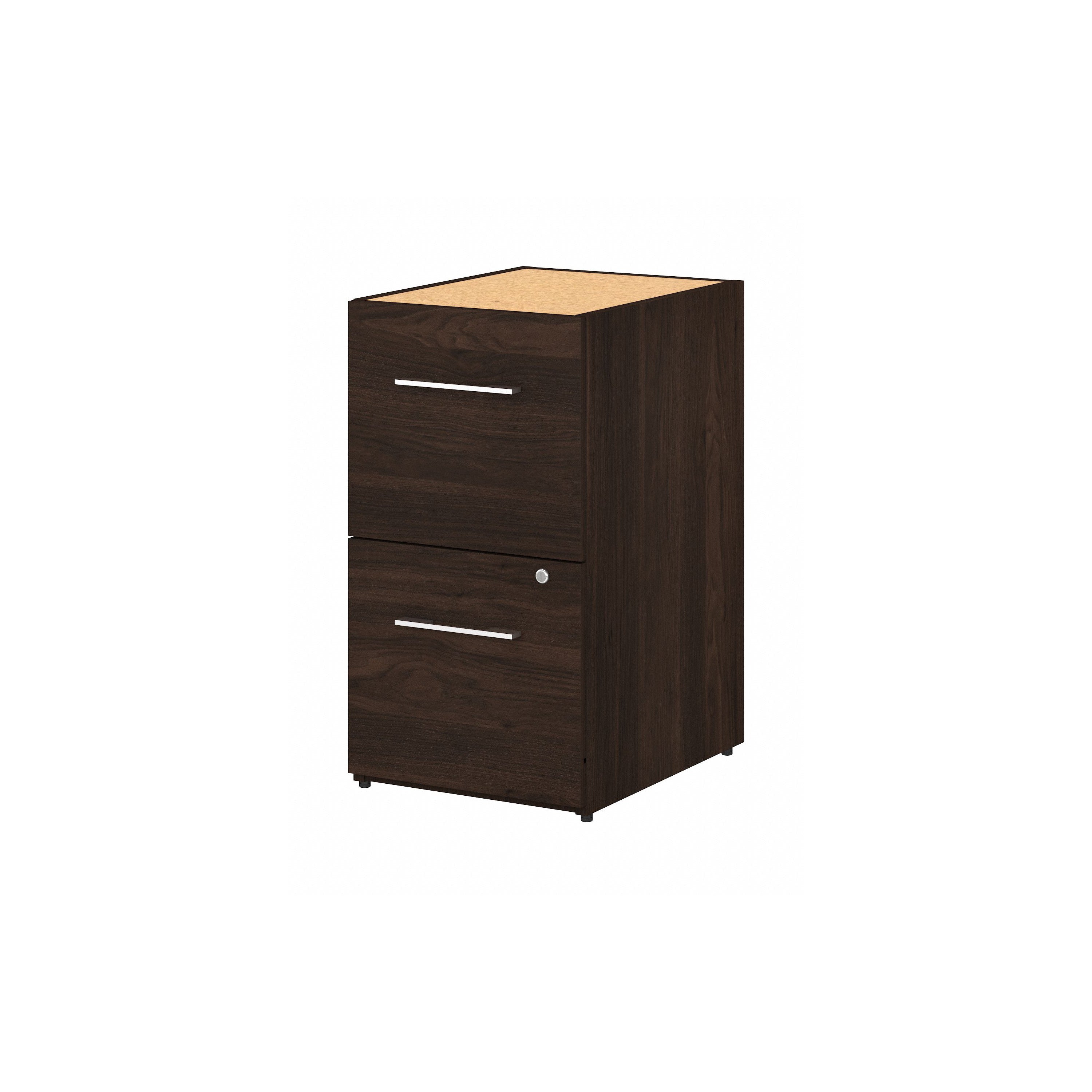 Bush Business Furniture Office 500 16W 2 Drawer File Cabinet in Black Walnut - Assembled - 15.75" Width x 20.35" Depth x 28.84" Height