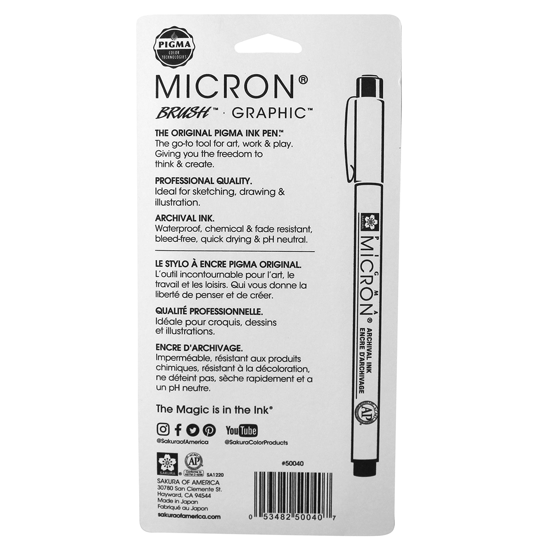 Pigma Drawing Pens, Sepia, Assorted Sizes, 4-Piece Set, Blister Card