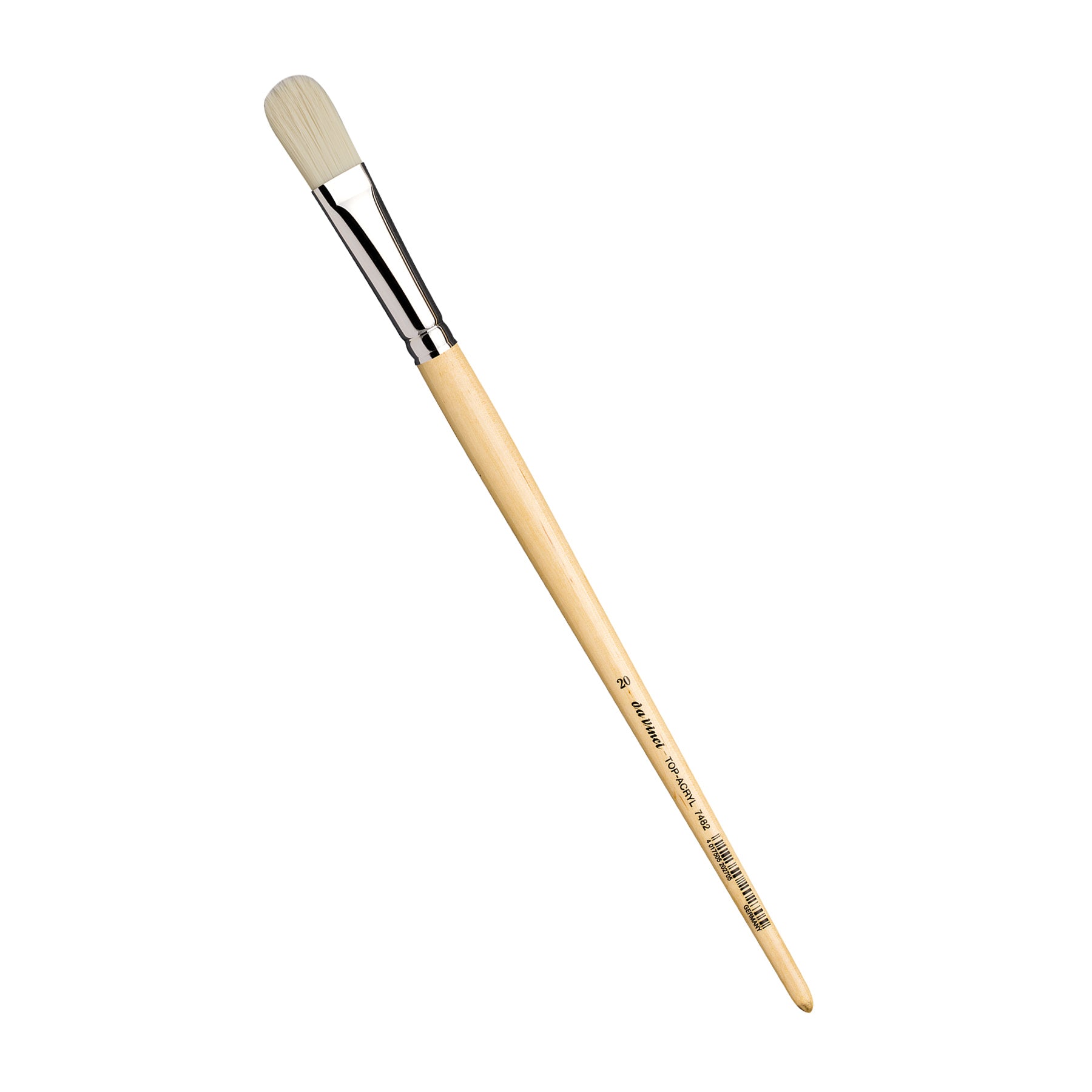 TOP-ACRYL White Brush, Synthetic, Acrylic & Oil, Filbert, Series 7482, Size 20