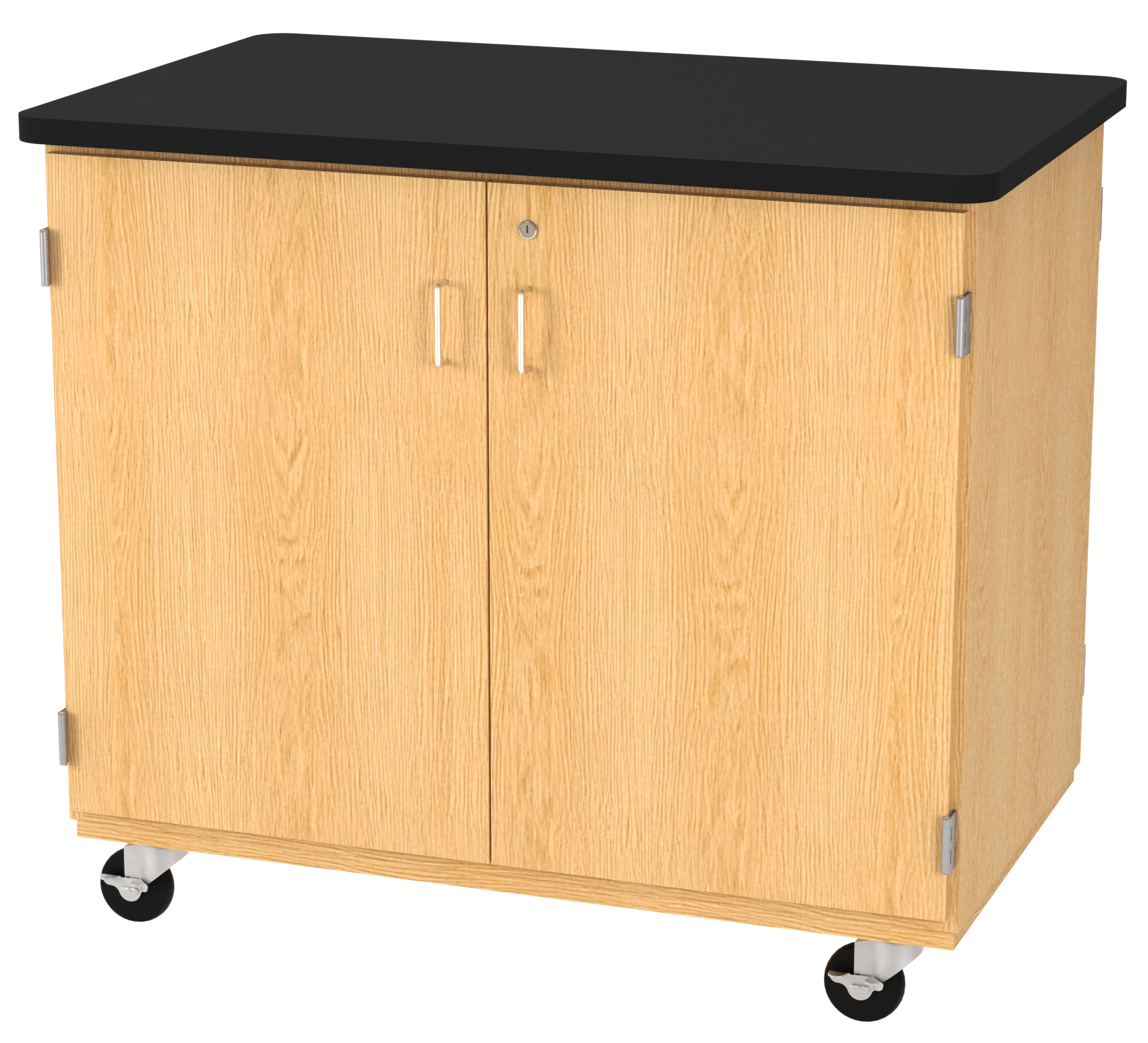 Perpetulab Mobile Microscope Cabinet - Red Oak, 48"W x 30"D x 42"H