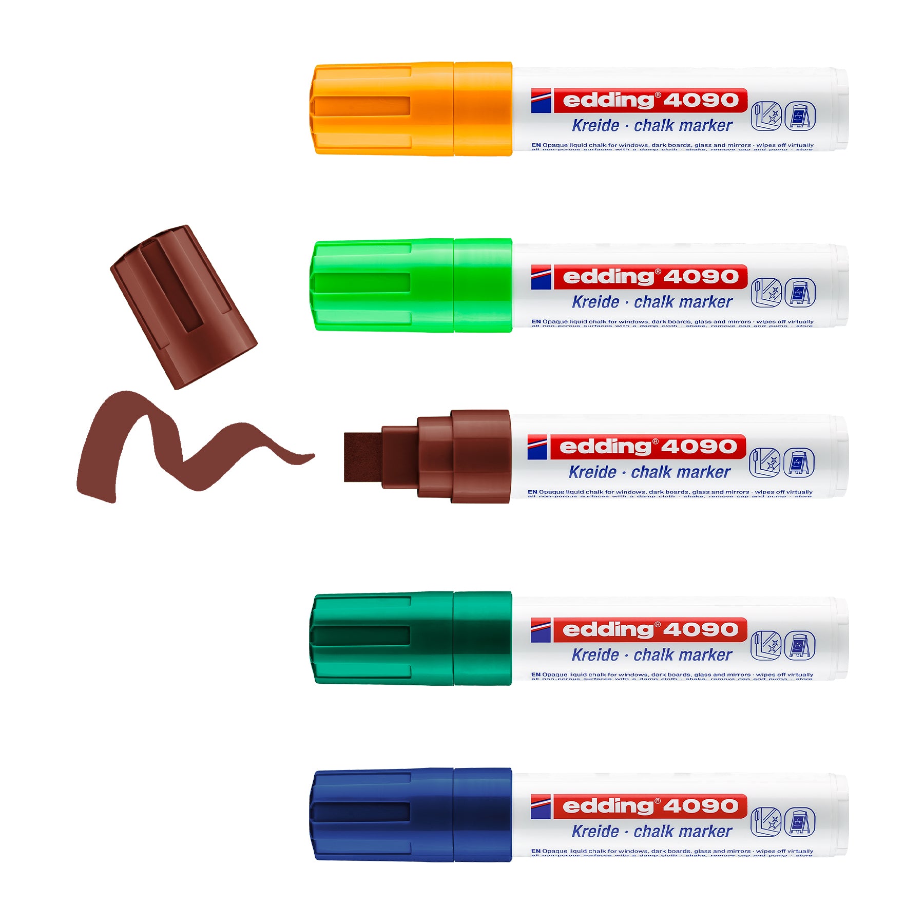 edding 4090 Chalk Marker - Box of 5 - Assorted