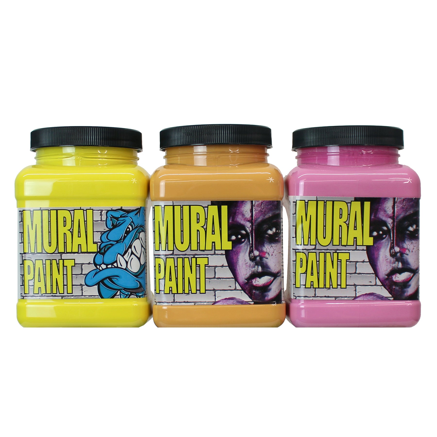 Mural Paint, Pint, 6 Tint Colors Set