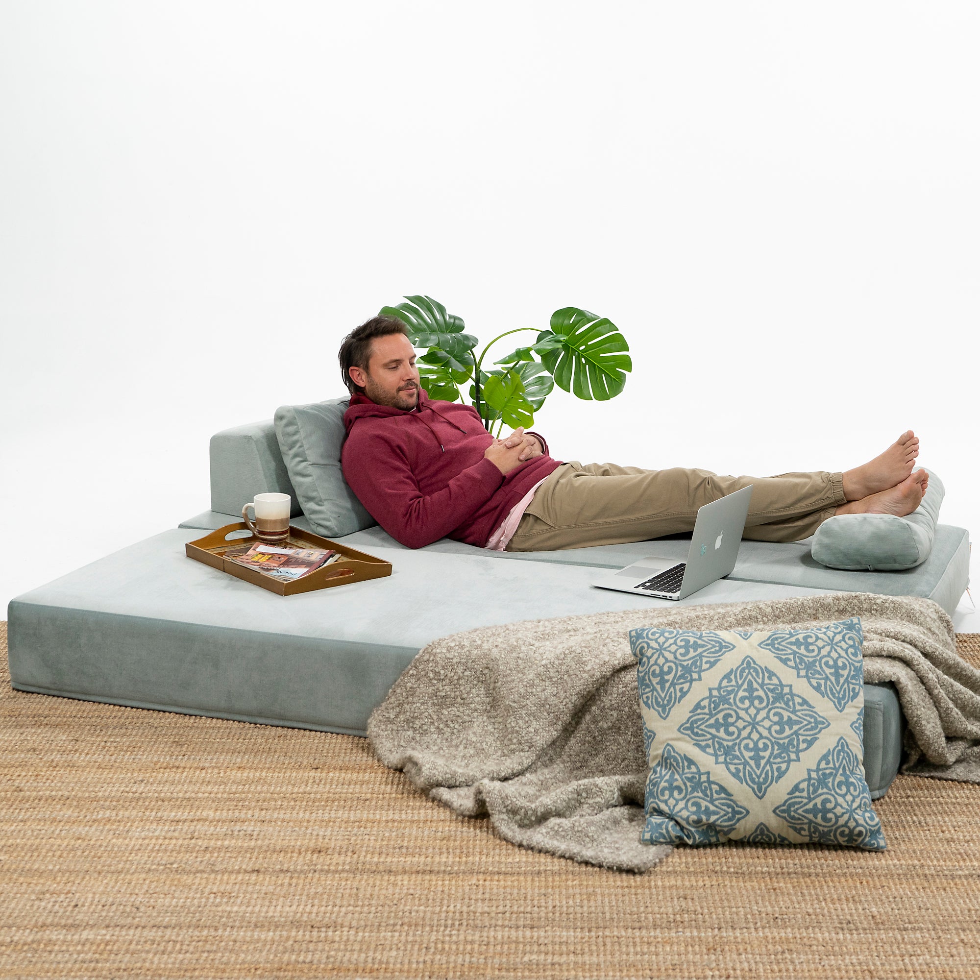 Jaxx Balshan Chaise Lounge Daybed, Ice