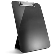 Recycled Plastic Clipboard, Easel Back, Letter Size, Low Profile Clip