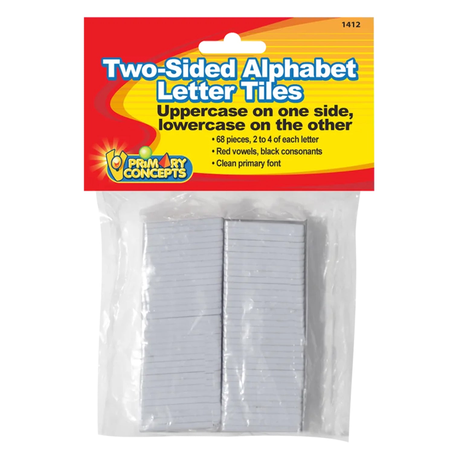 Two-Sided Alphabet Letter Tiles, 4 Sets, 272 Pieces