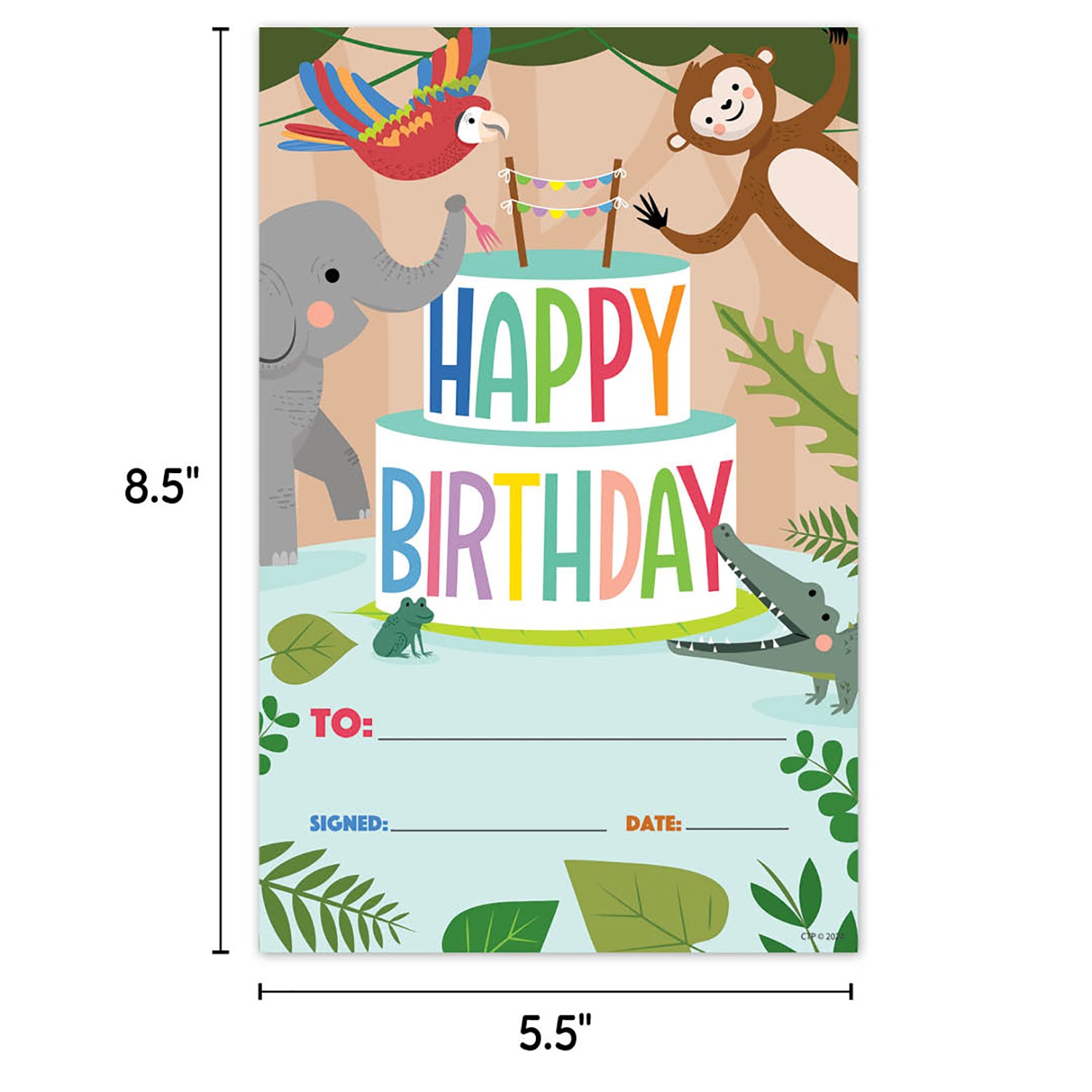 Jungle Friends Happy Birthday Awards, Pack of 30