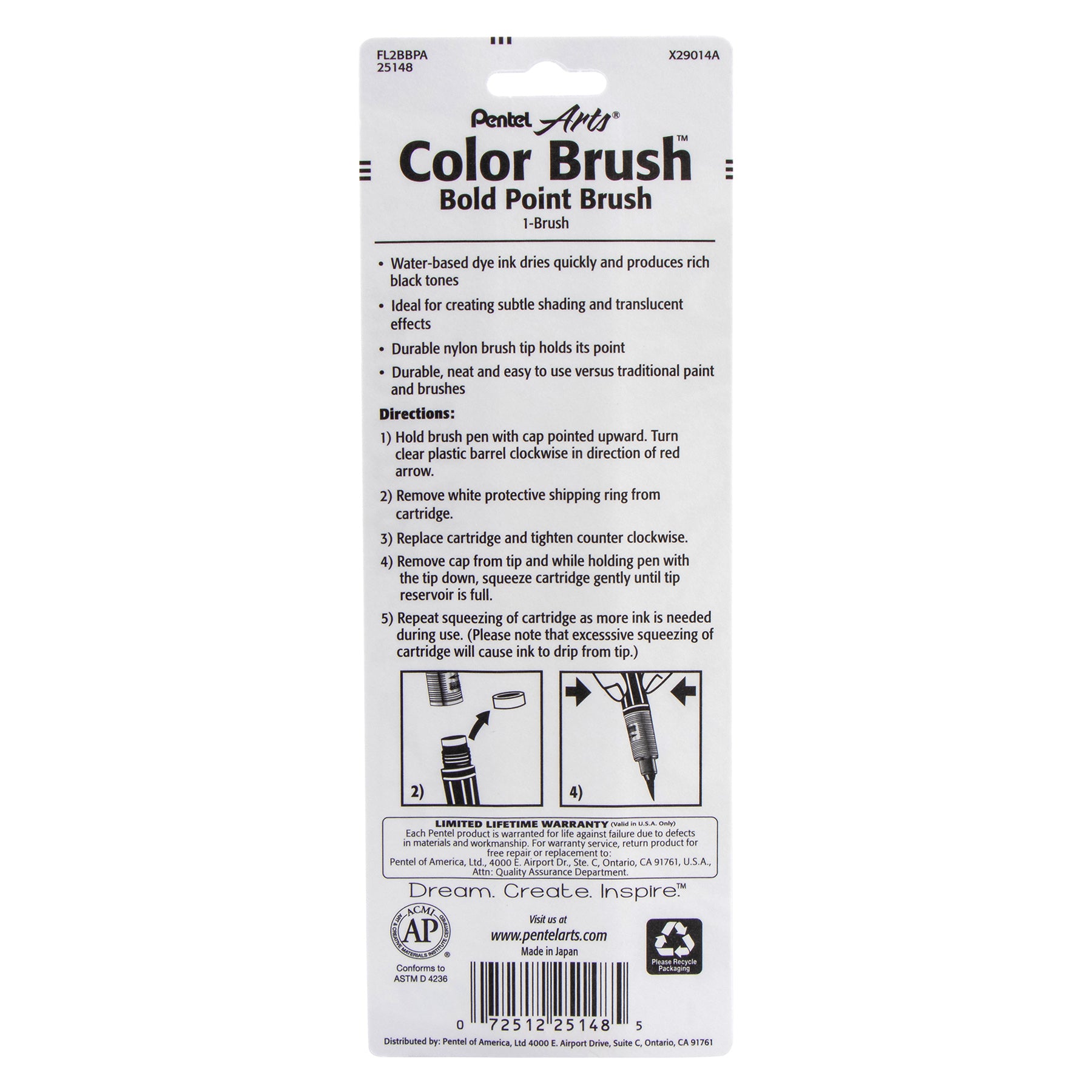 Color Brush, Bold Point, Black Ink, 1 Count