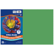 Construction Paper, Heavyweight, Holiday Green, 12" x 18", 50 Sheets