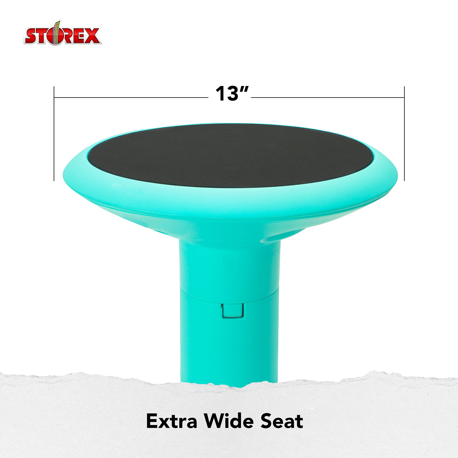 Wiggle stool, 12 to 24-inch, Teal