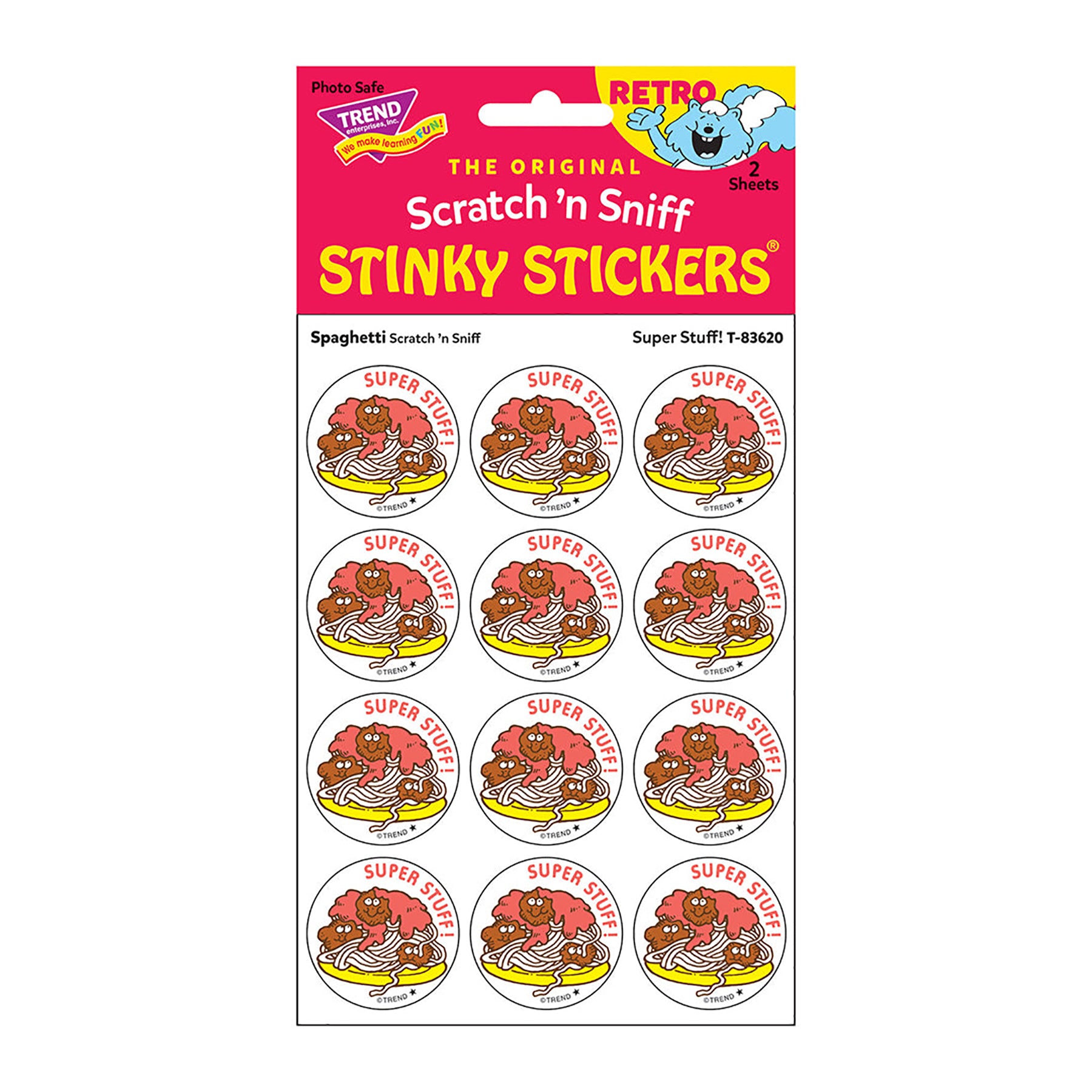 Super Stuff!/Spaghetti Scented Stickers, Pack of 24