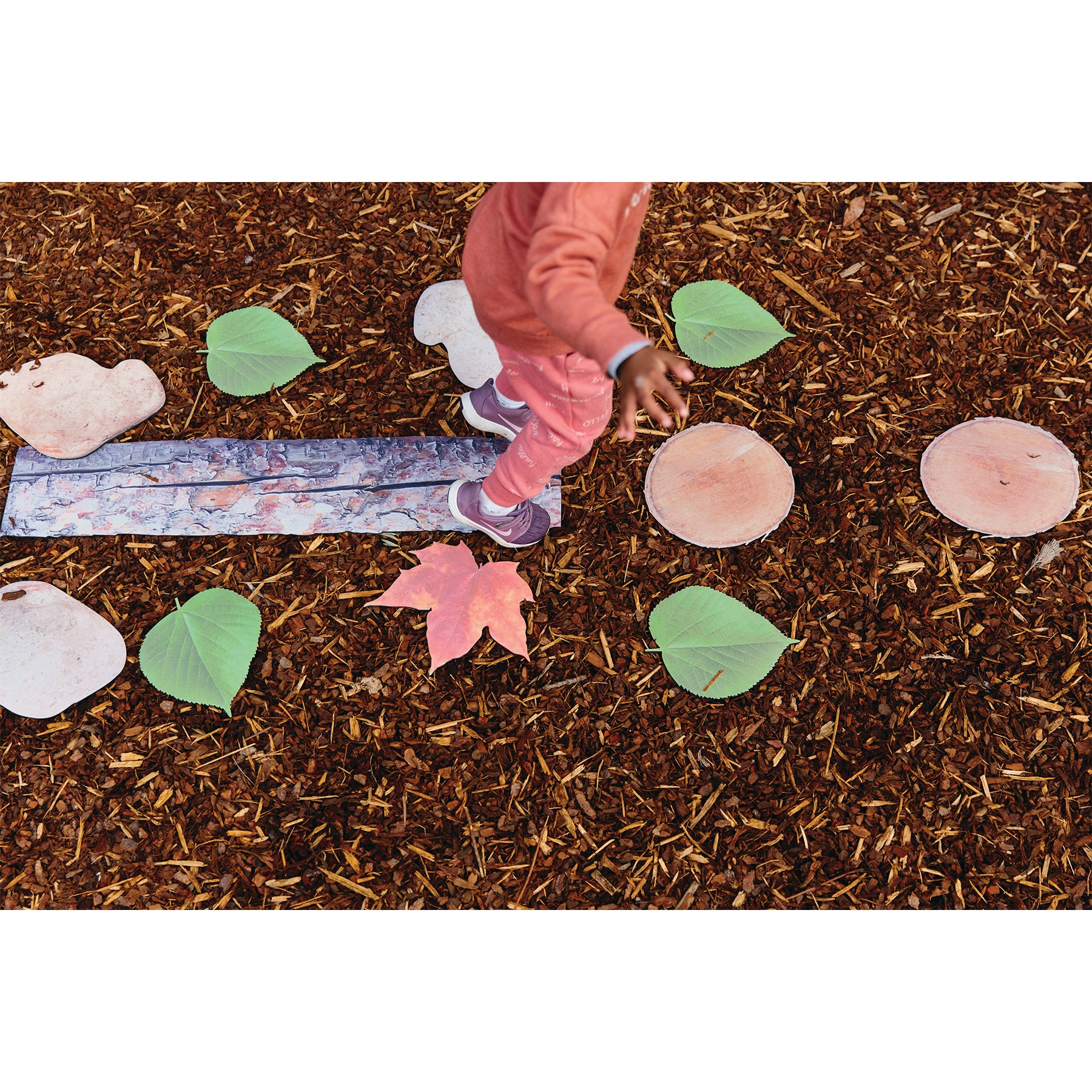 Nature's Footsteps - Set of 15 Nature-Inspired Rubber Mats - Ages 3+