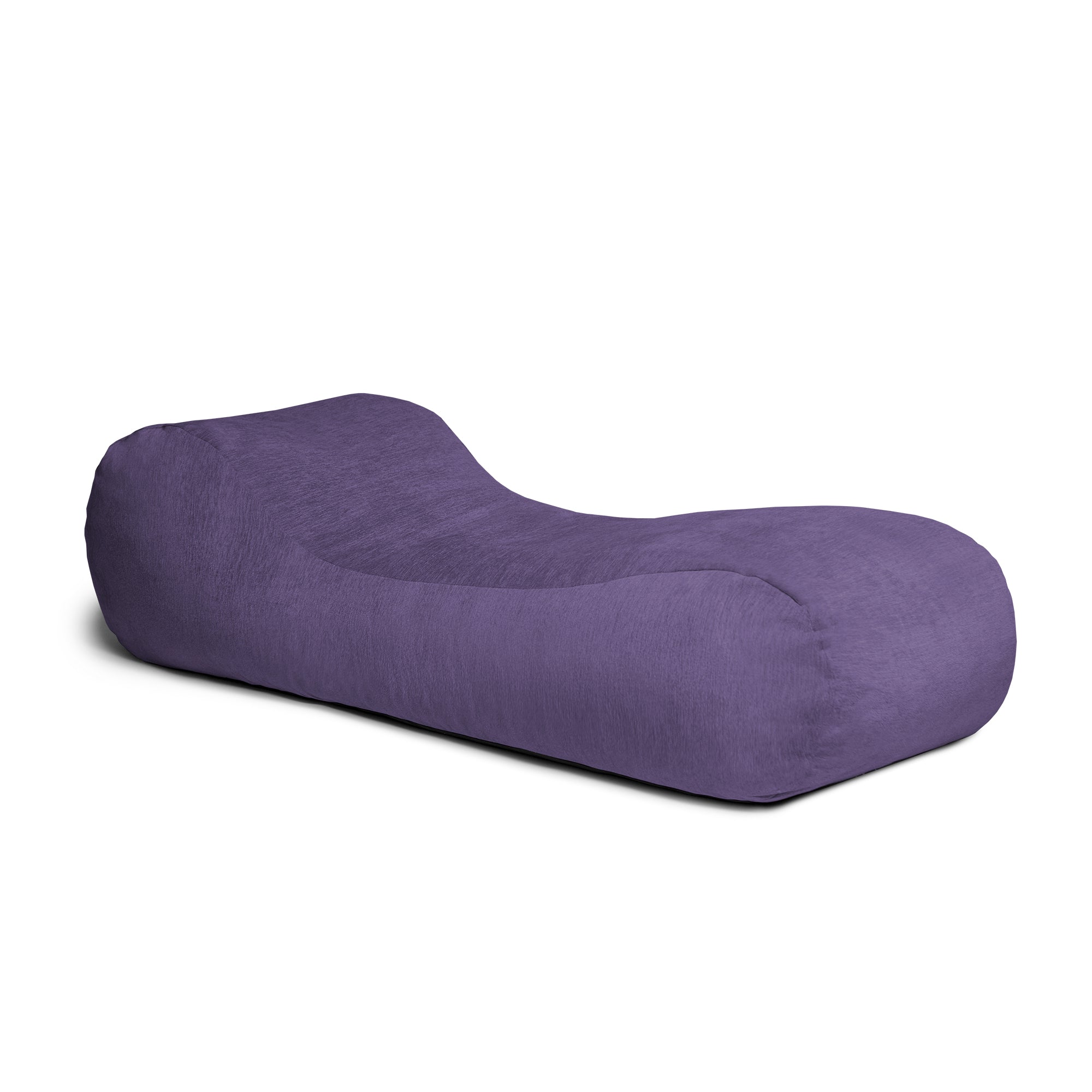 Jaxx Arlo Chaise Lounger Foam Bean Bag Chair - Premium Chenille, Plum
