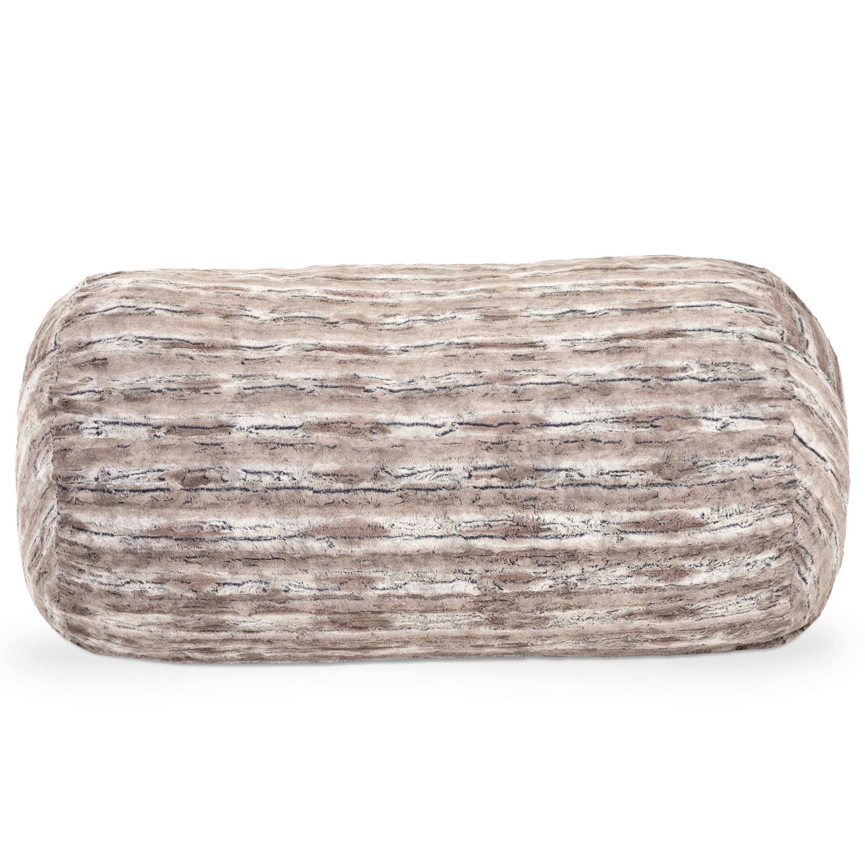 Jaxx Grand Lounger 7 Foot Bean Bag Sofa - Luxe Faux Fur, Mountain Fox