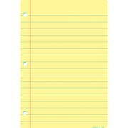 Smart Poly™ Chart, 13" x 19", Light Yellow Notebook Paper